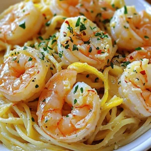 This recipe is simple and fun to make. Here’s what you need: - 1 lb large shrimp, peeled and deveined - 4 tablespoons unsalted butter - 4 cloves garlic, minced - 1 teaspoon red pepper flakes (adjust to taste) - 1 lemon, juiced and zested - 1/4 cup chicken broth - 1/4 cup freshly chopped parsley - Salt and pepper to taste - 8 oz linguine or spaghetti - Grated Parmesan cheese for serving (optional) If you don’t have some ingredients, don’t worry! Here are some easy swaps: - Shrimp: You can use scallops or chicken instead. - Butter: Olive oil works well for a lighter touch. - Chicken broth: Vegetable broth or white wine can add nice flavor. - Parsley: Fresh basil or cilantro can give a different taste. - Lemon: Lime juice can be a zesty alternative. These substitutes keep the dish tasty and fun. You can mix and match as you like! This easy garlic shrimp scampi takes just 25 minutes to make. You will need about 10 minutes for prep and 15 minutes for cooking. It’s quick and perfect for busy nights. You can serve it to four people, so it’s great for a small family meal or a cozy dinner. 1. Cook the pasta: Start by boiling a large pot of salted water. Add 8 oz of linguine or spaghetti. Cook it according to the package directions until it is al dente. Remember to save 1/2 cup of the pasta water before you drain it. Set the pasta aside in a bowl. 2. Sauté the shrimp: In a large skillet, melt 2 tablespoons of butter over medium heat. Once it is bubbly, add 1 lb of peeled and deveined shrimp in a single layer. Sprinkle with salt and pepper. Cook for 2-3 minutes until they turn pink. Flip them and cook for another 1-2 minutes. Remove the shrimp and set them aside. 3. Make the garlic sauce: In the same skillet, lower the heat to medium-low. Add the remaining 2 tablespoons of butter and 4 cloves of minced garlic. Sauté for 1 minute until it smells great and turns lightly golden. Be careful not to burn the garlic. 4. Add flavor: Stir in 1 teaspoon of red pepper flakes, the juice and zest of 1 lemon, and 1/4 cup of chicken broth. Raise the heat a bit to bring this to a gentle simmer. Let it reduce for 2-3 minutes so the flavors blend well. 5. Combine everything: Add the shrimp back to the skillet, along with the cooked pasta and half of the 1/4 cup of chopped parsley. Toss gently, adding the reserved pasta water a little at a time until you reach a creamy sauce. It should not be too thick. 6. Finish and serve: Taste the dish and adjust with more salt and pepper if needed. Serve hot, topped with the rest of the parsley and some grated Parmesan cheese if you like. - Use fresh shrimp for the best taste. - Don’t overcrowd the pan when cooking shrimp. This helps them cook evenly. - Be careful with the garlic; it should be fragrant but not burnt. - Save some pasta water to adjust the sauce later. - Garnish with fresh parsley and lemon for a bright finish. For the full recipe, check out the [Full Recipe]. Enjoy your cooking! When making garlic shrimp scampi, avoid these common errors: - Overcooking shrimp: Cook shrimp for just 2-3 minutes on one side. Flip and cook for another 1-2 minutes. They should be pink and firm, not rubbery. - Burning garlic: Sauté garlic on medium-low heat. Brown garlic adds flavor, but burnt garlic ruins your dish. - Skipping pasta water: Reserve some pasta cooking water. It helps create a creamy sauce. To make your scampi even tastier: - Use fresh ingredients: Fresh shrimp and garlic will give the best flavor. - Add herbs: Fresh parsley brightens the dish. You can also try basil or oregano for extra flavor. - Experiment with spices: Adjust red pepper flakes for heat. A pinch of smoked paprika can add depth. Cooking pasta is simple, but there are key tips: - Use plenty of water: A large pot helps the pasta cook evenly. - Salt the water: This adds flavor to the pasta. Aim for a tablespoon of salt per gallon of water. - Don’t rinse pasta: Rinsing washes away the starch that helps the sauce stick. Keep it warm and toss it with the shrimp and sauce right away. For the full recipe, check out the [Full Recipe]. {{image_4}} You can easily add vegetables to your garlic shrimp scampi. Spinach, broccoli, or bell peppers work well. Just sauté them for a few minutes before adding the shrimp. This adds color and nutrients without changing the dish's taste much. Plus, you get a nice crunch with each bite. It’s a great way to sneak in some veggies for the kids or anyone who needs more greens. If you want to switch things up, you can use chicken or scallops instead of shrimp. For chicken, cut it into bite-sized pieces. Sauté it until golden and cooked through, just like the shrimp. For scallops, sear them for a few minutes on each side. Both options add their own unique flavor to the dish. This makes it fun to try new things while keeping the same garlic sauce. For a gluten-free version, use gluten-free pasta. There are many options available now, like rice or quinoa pasta. They cook similarly to regular pasta. Just follow the package instructions. You can also serve the garlic shrimp over zucchini noodles as a fresh twist. This gives you a light meal that is still full of flavor. To store leftover shrimp scampi, let it cool first. Place it in an airtight container. It can stay in the fridge for up to three days. Make sure to cover it well to keep flavors fresh. Avoid leaving it out for too long, as this can lead to spoilage. When reheating, do it gently to prevent overcooking the shrimp. Use a skillet over low heat and add a splash of broth or water. This keeps the dish moist. Stir often and check the shrimp closely. You want them warm but not rubbery. You can freeze shrimp scampi if needed. Use a freezer-safe container and leave some space for expansion. It can last for up to three months in the freezer. To thaw, place it in the fridge overnight. Reheat gently as described above. Enjoy your meal even after a long time! Yes, you can use frozen shrimp for this recipe. Just be sure to thaw them first. Place the shrimp in cold water for about 15-20 minutes. This helps them defrost quickly and evenly. Using frozen shrimp is a great time saver and still gives you a tasty dish. You can tell shrimp are done when they turn bright pink and curl slightly. This usually takes about 3-5 minutes of cooking. If they look opaque and firm, they are ready to eat. Overcooking can make them tough, so keep a close eye! Garlic shrimp scampi pairs well with several dishes. Here are some ideas: - A fresh green salad with lemon vinaigrette. - Garlic bread for a delicious side. - Steamed vegetables like broccoli or asparagus for color. - A glass of white wine, such as Sauvignon Blanc, to enhance the meal. Exploring these options will make your meal even better. Enjoy mixing flavors and textures! You can create a delicious Garlic Shrimp Scampi using easy ingredients and simple steps. The recipe includes cooking tips to prevent mistakes and ways to boost flavor. You can also make variations by adding veggies or using chicken. Remember to store leftovers properly and reheat them for the best taste. This dish brings joy to any meal. By following this guide, you can impress family and friends with your cooking skills. Enjoy making your own tasty Shrimp Scampi!