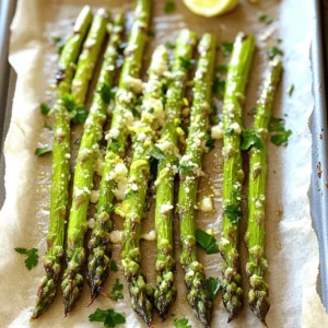 To make Garlic Parmesan Roasted Asparagus, gather these fresh items: - 1 bunch of fresh asparagus, trimmed - 3 tablespoons extra virgin olive oil - 4 cloves of garlic, finely minced - 1/2 cup freshly grated Parmesan cheese - 1 teaspoon freshly grated lemon zest - 1/2 teaspoon red pepper flakes (optional for a spicy kick) - Sea salt and freshly cracked black pepper to taste - Fresh parsley, chopped (for garnish) Using fresh ingredients makes a big difference. Fresh asparagus has a nice crunch and bright flavor. If you can't find fresh asparagus, you can use frozen, but the texture will change. Extra virgin olive oil adds a rich taste. You can swap it with avocado oil if desired. Minced garlic is key for flavor. If you want milder garlic, use garlic powder instead. Parmesan cheese brings a salty, nutty flavor. For a dairy-free option, try nutritional yeast for a cheesy taste. Lemon zest wakes up the dish. If you don’t have lemon, use lime zest for a different twist. Fresh ingredients are essential for great taste. They add vibrant flavors and textures that dried or stale items can’t match. The freshness of the asparagus shines through when roasted. It becomes tender and slightly crispy, perfect with garlic and cheese. Using fresh garlic enhances the aroma and flavor of the dish. Plus, fresh parsley adds a pop of color and freshness when you garnish the asparagus. Always choose fresh when you can. It makes a simple dish like Garlic Parmesan Roasted Asparagus truly stand out. For the full recipe, check out the details above! Start by trimming the asparagus. Hold a spear in your hand and bend it gently. The asparagus will snap at the right point. This is where the tough part ends. I usually take about an inch off. Rinse the asparagus under cold water to remove any dirt. Pat them dry with a clean towel. This step is key to getting a nice roast. In a large bowl, add the trimmed asparagus. Pour in the extra virgin olive oil. Use your hands to toss the asparagus, ensuring they are well-coated. Next, add the minced garlic, grated Parmesan cheese, and lemon zest. If you like spice, sprinkle in red pepper flakes. Season with sea salt and freshly cracked black pepper. Toss everything again until the asparagus is fully coated in the tasty mix. Now, arrange the asparagus on a lined baking sheet. Make sure they are in a single layer. This helps them cook evenly. Place the baking sheet in the oven set to 425°F (220°C). Roast for about 15 to 20 minutes. Check on them halfway through. You want them tender with crispy edges. When done, take them out and let them cool for a few minutes. Garnish with chopped parsley for a fresh look. For the full recipe, check the details above. To get that perfect crispiness, start with fresh asparagus. The thinner the spears, the better they crisp up. Make sure to coat them evenly with olive oil. This helps them roast nicely. Lay the asparagus in a single layer on the baking sheet. If they overlap, they can steam instead of roast. Keep an eye on them while they cook. You want them tender with slightly crispy edges. You can adjust the flavors to fit your taste. If you love garlic, add more minced cloves. For a kick, sprinkle in more red pepper flakes. If you prefer a milder taste, reduce the garlic or skip the flakes. Add a squeeze of lemon juice after roasting for extra brightness. Experiment until you find your perfect mix. Serve your Garlic Parmesan Roasted Asparagus warm. It pairs well with grilled meats or fish. You can also serve it alongside pasta dishes. For a fun twist, add it to salads or grain bowls. Garnish with fresh parsley for a pop of color. For more flavor, drizzle balsamic reduction over the top. This adds a sweet balance to the savory notes. Check out the Full Recipe for more ideas! {{image_4}} You can make Garlic Parmesan Roasted Asparagus more exciting. Try adding lemon juice for zest. A squeeze of fresh lime also brightens the dish. For a smoky flavor, add smoked paprika. You can also mix in nuts, like almonds or pine nuts, for added crunch. If you want a cheesy twist, use feta or goat cheese instead. The options are endless, and each adds a new layer of taste. If you prefer a vegan option, swap the Parmesan cheese for a plant-based cheese. Nutritional yeast is a great choice too. It gives a cheesy flavor without dairy. You can also use a mix of sunflower seeds and garlic powder to mimic the cheese flavor. This way, you still enjoy the savory goodness without any animal products. You can cook asparagus in many ways. Grilling gives it a nice smoky taste. To grill, toss the asparagus in oil and seasonings, then place it on the grill for about 5-7 minutes. Air frying is also a great method. It cooks the asparagus quickly while keeping it crisp. Just set your air fryer to 400°F (200°C) and cook for 8-10 minutes. Each method offers a unique flavor and texture, so feel free to experiment. For full details on the recipe, check the Full Recipe section! To store Garlic Parmesan Roasted Asparagus, first let it cool down. Place it in an airtight container. Make sure to keep it in the fridge. This keeps it fresh and tasty for later. You can also use a resealable plastic bag if you prefer. Just squeeze out the air before sealing. When you are ready to enjoy the leftovers, preheat your oven to 350°F (175°C). Spread the asparagus on a baking sheet. Heat for about 10 minutes. This will help restore its crispiness. If you want a quicker method, use the microwave. Heat it for 30 seconds at a time until warm. You can store Garlic Parmesan Roasted Asparagus in the fridge for up to 3 days. After that, it may lose its flavor and texture. If you want to keep it longer, consider freezing it. Wrap it well and store it in the freezer for up to 2 months. Just remember, the texture may change after freezing. For the best taste, enjoy it fresh or within a few days. For the full recipe, check out the earlier sections. Yes, you can use frozen asparagus. However, fresh asparagus tastes better. Frozen asparagus may have more water, which can affect the final texture. If you use frozen ones, reduce the roasting time. Cook them until they are tender but still hold their shape. Asparagus is perfectly roasted when it is bright green and tender. The tips should be slightly crispy. You can test doneness by piercing a spear with a fork. If it goes through easily, it is ready. Keep an eye on the time. Roasting takes about 15-20 minutes at 425°F. Yes, you can make this recipe in advance. Roast the asparagus, then cool it down. Store it in the fridge for up to 3 days. When ready to serve, reheat it in the oven for a few minutes. This keeps the flavors fresh and the texture nice. For the full recipe, check [Full Recipe]. This blog post covered how to make garlic parmesan roasted asparagus. You learned about key ingredients and how fresh ones make a big difference. I shared easy steps to prepare, mix, and roast the asparagus to perfection. You also found tips for crispiness, flavor, and serving ideas. Plus, variations let you explore new tastes, and I provided advice on storing leftovers. Use this guide to make a delicious dish. Enjoy your cooking and make your meals healthier and tastier!
