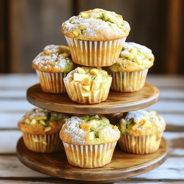 To make these delicious Zucchini Carrot Apple Muffins, gather these items: - 1 medium zucchini, grated - 1 medium carrot, grated - 1 medium apple, peeled and grated (use Fuji or Honeycrisp for sweetness) - 2 large eggs - 1/3 cup unsweetened applesauce - 1/3 cup packed brown sugar - 1/3 cup honey or pure maple syrup - 1/2 cup olive oil or melted coconut oil - 1 teaspoon pure vanilla extract - 1 1/2 cups all-purpose flour (whole wheat flour is a great swap) - 1 teaspoon baking powder - 1 teaspoon baking soda - 1/2 teaspoon baking spice (cinnamon or nutmeg work well) - Pinch of salt - Optional: 1/2 cup chopped walnuts or pecans You will need a few key tools to make these muffins: - Muffin tin - Paper liners or a greasing spray - Mixing bowls (large and medium) - Whisk for mixing - Spatula or wooden spoon - Grater for fruits and veggies - Toothpick for testing If you want to change things up, here are some easy swaps: - Use shredded carrots and zucchini from the store to save time. - Replace the honey with agave syrup for a vegan option. - Try using coconut flour or almond flour for a gluten-free version. - Swap out the apple for mashed banana for a different taste. These ingredients and tools will make your baking journey enjoyable and simple. For detailed steps, check the Full Recipe. Start by preheating your oven to 350°F (175°C). This helps the muffins bake evenly. While your oven warms up, prepare your muffin tin. You can line it with paper liners or lightly grease each cup to stop the muffins from sticking. In a big mixing bowl, combine the grated zucchini, carrot, and apple. If the zucchini has a lot of water, squeeze it out using a clean towel. This step keeps your muffins from being too wet. In another bowl, whisk together the eggs, applesauce, brown sugar, honey, olive oil, and vanilla. Mix these until they look smooth and well combined. Next, take another bowl for the dry ingredients. Mix the flour, baking powder, baking soda, baking spice, and salt. Use a whisk to blend them well. Now, carefully fold the dry mix into the wet mix. Stir gently with a spatula or wooden spoon until just combined. Don’t overmix! If you like nuts, now is the time to add them in. Using a spoon or scoop, fill each muffin cup about two-thirds full. This gives them room to rise. Place the muffin tin in your preheated oven and bake for 20-25 minutes. Check for doneness by inserting a toothpick into the center of a muffin. If it comes out clean, they are done! Once baked, let the muffins rest in the pan for 5 minutes. Then, transfer them to a wire rack to cool completely. Enjoy your delightful, healthy snack! For the complete recipe, refer to the Full Recipe. To boost the flavor of your zucchini carrot apple muffins, consider these tips: - Use fresh spices like cinnamon or nutmeg. They add warmth. - Add a splash of lemon juice. It brightens the taste. - Mix in some chopped nuts for crunch. Walnuts or pecans work great. - Try adding dried fruits, like raisins or cranberries. They bring sweetness. These simple changes can make your muffins stand out. Watch out for these common mistakes: - Overmixing the batter can make the muffins tough. Stir just until combined. - Not squeezing excess water from the zucchini can lead to soggy muffins. Always dry it well. - Filling muffin cups too full can cause them to overflow. Fill two-thirds full for best results. - Forgetting to check for doneness can lead to undercooked muffins. Use a toothpick to test. Avoiding these blunders ensures a perfect batch every time. To achieve the best texture, follow these tips: - Use room temperature eggs and liquids. This helps batter mix evenly. - Choose the right flour. All-purpose flour gives a soft muffin, while whole wheat adds density. - Bake immediately after mixing. This keeps the leavening agents active. - Let muffins cool before serving. This helps set their texture. These practices create muffins that are fluffy and delicious. For the complete recipe, check the Full Recipe section above. {{image_4}} You can make these muffins gluten-free with a few easy swaps. Use almond flour or a store-bought gluten-free flour mix instead of all-purpose flour. Check the flour mix for xantham gum, as it helps with texture. The muffins will still be moist and tasty. To make these muffins vegan, replace the eggs with flax eggs. Mix one tablespoon of ground flaxseed with three tablespoons of water and let it sit for a few minutes until it thickens. You can also use plant-based milk, like almond or oat milk, instead of the eggs. Use maple syrup instead of honey for sweetness. You can add more flavor to your muffins by including spices like ginger or allspice. Try adding nuts, like walnuts or pecans, for crunch. Dried fruits like raisins or cranberries can add sweetness, too. For a fun twist, add chocolate chips or shredded coconut. These options make the muffins even more delicious! For the full recipe, check out the detailed steps to create these delightful treats. Store leftover muffins in an airtight container. This keeps them fresh and moist. Place a piece of bread in the container to add extra moisture. You can keep them at room temperature for up to three days. If you want them to last longer, refrigerate them. Just remember, the fridge can dry them out. To freeze your muffins, let them cool completely first. Wrap each muffin in plastic wrap or foil. Then, place the wrapped muffins in a freezer bag. Squeeze out the air before sealing the bag. They can stay fresh for up to three months in the freezer. When you’re ready to eat them, just thaw them at room temperature. To reheat your muffins, use the microwave for quick and easy warming. Heat for about 15-20 seconds. For a crispy top, use the oven. Preheat it to 350°F (175°C) and bake for about 5-10 minutes. This way, you’ll enjoy that fresh-baked taste again! Yes, you can use other fruits and veggies. Try mashed bananas or shredded sweet potatoes. Both add moisture and flavor. If you want a tropical twist, use grated pineapple. You can also mix in chopped dates or raisins for a sweet surprise. To make these muffins sweeter, add extra honey or maple syrup. You can also include more brown sugar. Try adding chocolate chips or dried fruit. If you prefer natural sweeteners, use mashed bananas or date puree. Adjust the sweetness to match your taste. For healthy toppings, consider using plain yogurt or nut butter. A sprinkle of cinnamon adds flavor without extra sugar. You could also add fresh fruit slices on top. Another idea is a light drizzle of honey or a yogurt glaze. These toppings make your muffins even more delightful. This blog post covered everything you need for great muffins. We discussed the key ingredients, cooking tools, and how to prep your mix. I shared tips to enhance flavor and avoid common mistakes. You learned about tasty variations and how to store leftovers. Making muffins can be simple and fun. Follow these steps, and enjoy delicious results every time. Happy baking!