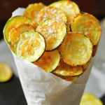 To make tasty zucchini chips, you will need: - 2 medium zucchinis - 2 tablespoons olive oil - 1 teaspoon garlic powder - 1 teaspoon onion powder - 1 teaspoon smoked paprika - ½ teaspoon sea salt - ½ teaspoon black pepper These basic ingredients create a flavorful base for your chips, making them both crunchy and delicious. To add a cheesy twist, consider these options: - ¼ cup grated Parmesan cheese - Nutritional yeast (for a vegan option) These add-ons boost the flavor of your chips. They make the snack more fun and tasty. You will need a few tools to make the process smooth: - A sharp knife or mandoline slicer - A large mixing bowl - A baking sheet - Parchment paper Using the right tools makes slicing and baking easy. With these ingredients and tools, you will create a crunchy, flavorful snack. For the full recipe, check out the detailed steps above. Start by washing the zucchinis well. This removes any dirt and ensures clean chips. Slice them into thin rounds, about 1/8 inch thick. A mandoline slicer can help you make even slices quickly. Next, take a large bowl and add the zucchini slices. Drizzle 2 tablespoons of olive oil over them. Sprinkle in 1 teaspoon of garlic powder, 1 teaspoon of onion powder, 1 teaspoon of smoked paprika, ½ teaspoon of sea salt, and ½ teaspoon of black pepper. Toss the zucchini gently to coat each slice evenly in the seasonings. Preheat your oven to 225°F (110°C). Line a large baking sheet with parchment paper. Arrange the seasoned zucchini slices in a single layer on the sheet, making sure they don’t overlap. This helps them bake evenly. For extra flavor, you can sprinkle ¼ cup of grated Parmesan cheese or nutritional yeast on top. Place the baking sheet in the oven and bake for 2 to 2.5 hours. Flip the chips halfway through to ensure they crisp up on both sides. After baking, remove the zucchini chips from the oven. Let them cool on the baking sheet for about 10 minutes. This cooling time helps them become even crispier. For a fun presentation, serve the chips in a cone made from parchment paper. Drizzle with a bit of olive oil and finish with a sprinkle of sea salt. Enjoy your crispy, healthy snack! For more details, check the Full Recipe. The best thickness for zucchini slices is about 1/8 inch. This size helps them bake evenly. If they are too thick, they may stay soft. If they are too thin, they can burn easily. Using a mandoline slicer is great for making even slices. This tool ensures all your chips cook at the same rate. To get crispy zucchini chips, you need low heat and slow cooking. Set your oven to 225°F (110°C). This low temperature lets the moisture escape slowly. Space the zucchini slices out on the baking sheet. Make sure they don’t overlap. Flipping them halfway through baking helps them crisp up on both sides. One common mistake is not drying the zucchini. After washing, pat them dry with a towel. Extra moisture can make your chips soggy. Another mistake is overcrowding the baking sheet. This prevents air from circulating around each slice. Lastly, don't skip the cooling time after baking. Letting them rest helps them firm up and become crunchier. For the full recipe of these delightful zucchini chips, check out the Full Recipe section. {{image_4}} You can change the taste of your zucchini chips by trying new seasonings. Instead of garlic powder, use onion powder or chili powder for a spicy kick. You might also enjoy using Italian herbs like oregano and basil. For a smoky flavor, add a hint of chipotle powder. Experiment with curry powder for an exotic twist. Each seasoning brings a unique flavor, making your chips fun to eat. Adding garnishes can elevate your zucchini chips. After baking, sprinkle fresh herbs like parsley or cilantro for a burst of color and flavor. You might also drizzle a little balsamic glaze on top for a sweet and tangy touch. If you love cheese, try crumbled feta or goat cheese instead of Parmesan. For a vegan option, nutritional yeast adds a cheesy flavor without dairy. Zucchini isn’t the only veggie you can use. Try making chips from sweet potatoes, beets, or carrots. Each vegetable brings its own taste and texture. Slice them thin, just like zucchini, and follow the same baking steps. Sweet potato chips have a natural sweetness, while beet chips offer an earthy flavor. Mixing different veggies can also create a colorful and tasty snack. For the full recipe, check out the details earlier in the article. After enjoying your zucchini chips, store any leftovers in an airtight container. This helps keep them fresh and crispy. If you want to keep them extra crunchy, place a paper towel in the container. The towel absorbs moisture and prevents sogginess. You can store them at room temperature for one to two days. When you want to enjoy your leftover zucchini chips, the oven is the best option. Preheat your oven to 350°F (175°C). Spread the chips on a baking sheet in a single layer. Heat them for about 5 to 10 minutes. This method helps restore their original crunch. Avoid using the microwave; it makes them soft and chewy. Zucchini chips can last for about three days when stored properly. If they start to lose their crunch or become soft, it’s time to toss them out. Look for any signs of mold or an off smell. These are clear signs that they have spoiled. Enjoy your crispy snack while it’s fresh for the best taste! No, I do not recommend using frozen zucchini for this recipe. Frozen zucchini has more moisture than fresh zucchini. This extra moisture will make it hard to achieve a crispy texture. Fresh zucchini gives the best results for oven-baked chips. Zucchini chips are low in calories and high in nutrients. One serving of zucchini chips contains: - Calories: About 50 - Fat: 3g - Carbohydrates: 6g - Fiber: 1g - Protein: 2g Zucchini is also rich in vitamins A and C, potassium, and antioxidants. This makes zucchini chips a healthy snack option. You can easily make zucchini chips without cheese. Just skip the Parmesan or nutritional yeast. Focus on using spices to add flavor. Garlic powder, onion powder, and smoked paprika work great. You can also add a squeeze of lemon juice after baking for a fresh taste. This keeps your zucchini chips tasty and dairy-free. Zucchini chips are a tasty snack that you can make easily at home. We covered key ingredients needed, tools required, and step-by-step baking instructions. I shared tips for crispiness and mistakes to avoid. Also, we explored fun variations with flavors and other veggies. Finally, I discussed how to store them for later. Enjoying homemade zucchini chips is simple and fun. Try making them your own, and delight in a healthy snack option!