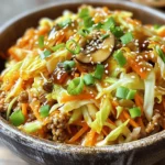 To make a tasty egg roll in a bowl, you need these main ingredients: - 1 pound ground chicken or turkey - 4 cups coleslaw mix (cabbage and carrots) - 1 cup shiitake mushrooms, thinly sliced - 2 cloves garlic, finely minced - 1-inch piece fresh ginger, grated These ingredients create the base of your dish. The ground meat adds protein, while the coleslaw mix gives crunch and flavor. Shiitake mushrooms bring a rich taste, and ginger and garlic add a nice kick. You can customize your dish with these optional ingredients: - 1 tablespoon soy sauce (or tamari for gluten-free) - 1 teaspoon sriracha (for extra heat) - Sesame seeds for garnish - Green onions, sliced (white and green parts separated) - 1 tablespoon rice vinegar If you want to make it spicy, sriracha is your friend. Soy sauce adds a savory touch, while rice vinegar brings brightness. For a finishing touch, sprinkle sesame seeds and green onions on top. If you need gluten-free options, tamari works great. For a complete guide on making this dish, check the Full Recipe. 1. Start by heating 1 tablespoon of sesame oil in a large skillet. 2. Set the heat to medium. Wait until the oil shimmers. 3. Add 1 pound of ground chicken or turkey to the skillet. 4. Use a spatula to break the meat into smaller pieces. 5. Cook it for about 5 to 7 minutes until it turns brown and is fully cooked. 1. Once the meat cooks, stir in 2 minced garlic cloves and 1-inch grated ginger. 2. Cook for 1 minute until the garlic and ginger smell great. 3. Next, add 4 cups of coleslaw mix and 1 cup of sliced shiitake mushrooms. 4. Stir well to mix everything. Sauté this mix for about 5 minutes. 5. You want the vegetables to soften and become tender. 1. Now, add the white parts of 3 sliced green onions to the pan. 2. Pour in 1 tablespoon of soy sauce and 1 tablespoon of rice vinegar. 3. For some heat, you can add 1 teaspoon of sriracha. 4. Taste your dish and add salt and black pepper as needed. 5. Cook for another 2 to 3 minutes to heat everything through. 6. Finally, transfer the mixture to bowls and garnish with the green tops of the green onions and sesame seeds. For detailed instructions, refer to the Full Recipe. Fresh ingredients make all the difference. They add brightness and depth to your dish. When choosing your vegetables, look for vibrant colors and firm textures. This ensures your meal will taste great. Timing is key when adding your ingredients. Start with the meat, as it takes longer to cook. Once the meat is browned, add garlic and ginger. This gives them time to release their flavors. Next, mix in the coleslaw and mushrooms. Sauté until they soften but still crunch. Finish with soy sauce and vinegar to round out the taste. I prefer using a skillet for this dish. A skillet heats evenly and gives nice browning to the meat. Woks can work, but they need more oil to prevent sticking. If you use a wok, adjust your oil amount to keep things light. To keep your veggies crunchy, don’t overcook them. Sauté them just until they are tender. This keeps their vibrant color and crisp texture. If you want extra crunch, add some fresh veggies at the end. This keeps your Egg Roll in a Bowl fresh and bright. By following these tips, you can elevate your Egg Roll in a Bowl. Enjoy every bite of this delicious and healthy meal! For a detailed guide, check out the Full Recipe. {{image_4}} You can switch up the protein in your egg roll bowl. If you want a vegetarian dish, try using tofu or tempeh. Both options soak up flavors well. They also add a nice texture. To use tofu, press it first to remove excess water. Then, cube it and sauté until golden. For tempeh, slice it thin and cook it the same way. These swaps make your meal tasty and protein-rich. You can get creative with veggies in your egg roll bowl. Consider adding bell peppers, snap peas, or zucchini. Each adds crunch and color. Feel free to mix in seasonal ingredients as well. For example, in summer, add fresh corn or cherry tomatoes. In winter, use root vegetables like carrots or parsnips. The more veggies, the better! They boost nutrients and make your dish exciting. To keep your egg roll in a bowl fresh, place leftovers in the fridge. Use an airtight container to prevent drying out. This will keep the flavors intact and the veggies crisp. - Refrigeration tips: Cool the dish to room temperature before sealing it. This helps prevent condensation. - Optimal container types: Glass or BPA-free plastic containers work best. Choose containers that fit the amount you have to reduce air exposure. When it's time to enjoy leftovers, you have two great options: the microwave or stovetop. - Microwave vs stovetop reheating: The microwave is quick but can make veggies soft. The stovetop keeps the crunch. If you use the microwave, heat in short bursts and stir often. - Tips for maintaining texture: If you heat on the stovetop, add a splash of water. Cover the pan to steam the mix gently. This keeps everything tender but not mushy. For details on making this dish, check the Full Recipe. Can I make Egg Roll in a Bowl vegetarian? Yes, you can! Simply swap the ground chicken or turkey for tofu or tempeh. Use firm tofu for the best texture. Make sure to press it to remove excess moisture. This change keeps the dish tasty and healthy. What can I serve with Egg Roll in a Bowl? You can serve it with rice or quinoa for extra carbs. If you want a lighter option, try it with cauliflower rice. Adding a side of fresh veggies or a tangy salad enhances the meal. How long does it last in the refrigerator? Egg Roll in a Bowl stays fresh for about three to four days in the fridge. Store it in a tight container to keep the flavors intact. Always reheat it well before eating. Can I freeze Egg Roll in a Bowl? Yes, you can freeze this dish! Just let it cool completely first. Place it in a freezer-safe container. It will keep well for about three months. When ready to eat, thaw it in the fridge overnight and reheat on the stove. Substituting different sauces for flavor? Absolutely! You can use hoisin sauce for a sweeter taste. Try adding sesame oil for nuttiness. Feel free to mix in other sauces like teriyaki or oyster sauce for new flavors. How to make it low-carb or keto-friendly? To make this dish low-carb, skip the rice or quinoa. Use extra vegetables like zucchini or bell peppers instead. You can also add more protein to make it filling and satisfying. Egg Roll in a Bowl is simple and fun to make. We covered key ingredients like ground meat, coleslaw mix, and shiitake mushrooms. Cooking techniques helped keep veggies crunchy and flavors fresh. You learned how to store and reheat leftovers easily. Whether you try variations like tofu or seasonal veggies, this dish is versatile. Enjoy being creative with your meals. Cooking can be quick, healthy, and delicious!