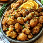 - 1 pound boneless chicken thighs, cut into bite-sized pieces - 1 cup all-purpose flour - 2 large eggs, beaten - 1 cup panko breadcrumbs - 1 cup freshly squeezed orange juice - Zest of 1 medium orange - 1/4 cup honey - 2 tablespoons soy sauce - Salt and freshly ground pepper to taste - Oil for frying - 1 tablespoon cornstarch I love using chicken thighs for this dish. They stay juicy and tender. The all-purpose flour creates a great base for the breading. Beating the eggs helps the breadcrumbs stick. Panko breadcrumbs give that extra crunch. For the orange sauce, fresh juice is the best choice. It gives a bright flavor. The zest adds even more orange goodness. Honey brings a nice sweetness. Low-sodium soy sauce keeps the salt level balanced. Don’t forget the salt and pepper! They enhance the chicken's taste. Oil is key for frying; it makes everything crispy. Cornstarch helps thicken the sauce so it coats the chicken well. If you want the full recipe, you can find it above. Enjoy making this dish! First, season the chicken pieces with salt and pepper. This adds flavor and enhances the dish. Next, create a breading station. Set up three bowls: one with all-purpose flour, another with beaten eggs, and the last with panko breadcrumbs mixed with cornstarch. The cornstarch adds extra crispiness to the coating. Now it's time for the fun part. Take a piece of chicken and dredge it in the flour. Make sure to shake off any extra flour. After that, dip it into the beaten eggs, ensuring it is fully coated. Then roll the chicken in the panko breadcrumbs. Press gently to help the crumbs stick. Place the breaded chicken on a wire rack to rest for at least ten minutes. This resting time is crucial. It helps the coating stay on during frying. In a medium saucepan, pour in the fresh orange juice. Then add the orange zest, honey, soy sauce, rice vinegar, minced ginger, and minced garlic. Stir everything together. Heat the pan over medium heat until it simmers. This allows the flavors to blend nicely. To thicken the sauce, stir in the cornstarch mixed with cold water. Keep stirring for two to three minutes. You'll notice the sauce thickens and gets shiny. Once it's just right, remove the saucepan from heat. Set the orange sauce aside for later. For the complete recipe, check out the [Full Recipe]. To get that perfect crispy texture, start by picking the right frying oil. Use oils with high smoke points like canola or peanut oil. These oils can handle high heat without burning. Double frying is also key. After the first fry, let the chicken rest. Then, fry it again for a few minutes. This makes the chicken extra crunchy. When it comes to orange juice, always choose fresh over bottled. Fresh juice has a bright taste that really shines. Adding orange zest gives your dish an extra zing. Zest is the outer peel of the orange. It holds a lot of flavor, so don’t skip it! For garnishes, sesame seeds and chopped green onions are great choices. They add color and a nice crunch. Pair your crispy orange chicken with steamed rice or stir-fried veggies. These sides balance the dish and make it even more satisfying. For the full recipe, check out the details above! {{image_4}} You can bake the chicken instead of frying it. Baking reduces oil and calories. To bake, coat the chicken as usual, then place it on a lined baking sheet. Bake at 400°F for about 20-25 minutes. This method gives a crispy texture without frying. Adjust the sauce for a low-sodium option. Use low-sodium soy sauce to cut the salt. This change keeps the flavor but makes it healthier. You can use tofu or shrimp instead of chicken. For tofu, press it to remove moisture, then cut it into cubes. Coat and cook it the same way as chicken. Shrimp cooks quickly, so reduce the frying time to 2-3 minutes until they turn pink. For vegetarians, replace chicken with veggies. Bell peppers, broccoli, or snap peas work well. Coat these in the same way and fry until crispy. Want some heat? Add chili flakes or hot sauce to the orange sauce. Start with a teaspoon and adjust to your taste. You can also use different peppers. Try jalapeños or serranos for a fresh kick. These peppers add flavor and heat to the dish. To keep your crispy orange chicken fresh, refrigerate it promptly. Place the chicken in an airtight container. This method helps prevent moisture loss and keeps the chicken tasty. Make sure to cool the chicken to room temperature before sealing. This step avoids condensation that can make the chicken soggy. When it’s time to enjoy leftovers, you have two main options: oven or microwave. The oven is best for keeping the chicken crispy. Preheat it to 350°F (175°C). Spread the chicken on a baking sheet and heat for about 10-15 minutes. For a quicker method, use the microwave but be cautious. Heat in short bursts to prevent sogginess. If you choose this method, you can add a paper towel on top to absorb moisture. Freezing is a great option for long-term storage. To freeze, first allow the chicken to cool completely. Then place it in a freezer-safe bag or container. Remove as much air as possible to avoid freezer burn. The chicken stays good for about 2-3 months. When you're ready to eat it, thaw in the fridge overnight. Reheat as mentioned above for the best results. Yes, you can use chicken breast. However, thighs have more fat. This fat gives extra flavor. Chicken thighs stay juicy, while breasts can dry out. If you use breasts, be careful not to overcook them. They cook faster than thighs. To thicken the sauce, add more cornstarch. Mix one tablespoon of cornstarch with two tablespoons of cold water. Stir this mixture into the sauce while it simmers. Cook for a few minutes until thick. For a thinner sauce, add more orange juice or water. Just remember to adjust the flavor as needed. You can use maple syrup or agave nectar instead of honey. Brown sugar is another option. If you want a sugar-free choice, try stevia or monk fruit sweetener. These alternatives change the taste slightly, but they work. Yes, you can make it ahead. Cook the chicken and sauce separately. Store them in the fridge in airtight containers. When you’re ready to eat, reheat the chicken in the oven. This keeps it crispy. Then, heat the sauce on the stove. Toss them together just before serving. Crispy Orange Chicken is a popular dish in Chinese-American cuisine. It combines sweet and savory flavors. The dish likely came from Hunan cuisine, which uses oranges in cooking. It gained fame in the U.S. in the 1980s. Many enjoy its crunchy texture and bright taste. This blog post covered the key steps to making Crispy Orange Chicken. We discussed the main ingredients, such as chicken, flour, and a tasty orange sauce. I shared tips to achieve a crispy texture and offered serving ideas. You learned about healthier options and variations like spicy orange chicken. Proper storage and reheating tips were also included for your convenience. In summary, this dish is fun to make and enjoy. Don't hesitate to get creative with flavors and substitutions. Happy cooking!