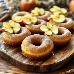 - 1 cup apple cider - 1/2 cup unsweetened applesauce - 1/4 cup vegetable oil - 1/2 cup packed brown sugar - 1 large egg - 1 teaspoon vanilla extract - 2 cups all-purpose flour - 1 teaspoon baking powder - 1 teaspoon baking soda - 1 teaspoon ground cinnamon - 1/2 teaspoon ground nutmeg - 1/4 teaspoon salt - 1/2 cup granulated sugar (for coating) - 1/2 teaspoon ground cinnamon (for coating) I love using fresh apple cider in this recipe. It adds a rich flavor that makes the donuts special. The unsweetened applesauce keeps them moist and adds more apple goodness. Vegetable oil helps the donuts rise well and keeps them soft. Brown sugar gives a hint of caramel flavor that pairs nicely with spices. Ground cinnamon and nutmeg create a warm, inviting aroma. These spices remind me of cozy autumn days. You will need a large egg to bind everything together. The vanilla extract adds a sweet, fragrant note that enhances the apple flavors. The all-purpose flour is your base. It gives the donuts structure. Baking powder and baking soda help them rise, creating a fluffy texture. Salt is a must. It enhances all the flavors and balances the sweetness. Finally, the granulated sugar and cinnamon mix for coating adds a delightful crunch. Tossing the warm donuts in this mix makes them irresistible. For the full recipe, check the details on how to put this all together! 1. Preheat your oven to 350°F (175°C). This step is key for even baking. 2. In a small saucepan, bring 1 cup of apple cider to a boil. Keep an eye on it! Reduce the heat and let it simmer until it shrinks to about 1/2 cup. This concentrates the flavor. Once done, take it off the heat and let it cool a bit. 3. In a large bowl, mix together 1/2 cup unsweetened applesauce, 1/4 cup vegetable oil, 1/2 cup packed brown sugar, 1 large egg, 1 teaspoon vanilla extract, and the cooled apple cider. Whisk until smooth. 4. In another bowl, sift together 2 cups all-purpose flour, 1 teaspoon baking powder, 1 teaspoon baking soda, 1 teaspoon ground cinnamon, 1/2 teaspoon ground nutmeg, and 1/4 teaspoon salt. This helps mix everything nicely. 1. Gently fold the dry ingredients into the wet mixture using a spatula. Be careful! Overmixing can ruin the texture. The batter should be thick but smooth. 2. Transfer the batter into a piping bag or a ziplock bag with a corner cut off. This makes filling the donut pan easy. Pipe the batter into the molds, filling them about 3/4 full. 3. Bake the donuts in your preheated oven for 12-15 minutes. They should turn golden brown. A toothpick inserted in the center should come out clean. 4. Let the donuts cool in the pan for about 5 minutes. Then, move them to a wire rack to cool fully. 5. While still warm, mix 1/2 cup granulated sugar with 1/2 teaspoon cinnamon in a shallow bowl. Toss the donuts in this mix until they are fully coated. Enjoy this tasty Baked Apple Cider Donuts recipe! For the complete recipe, refer to the Full Recipe section. To make the best baked apple cider donuts, you need to pay close attention to a few key steps. First, avoid overmixing the batter. This can make the donuts tough instead of fluffy. Mix just until the dry ingredients blend with the wet ones. Next, check for doneness with a toothpick. Insert it into the center of a donut; if it comes out clean, your donuts are ready. Lastly, cool donuts adequately before coating. If you coat them while hot, the sugar won’t stick well. You can enhance the flavor of your donuts in many ways. Experiment with spices like ginger or cloves for a warm, cozy touch. You can also mix in a dash of allspice for extra depth. For toppings, consider drizzling maple glaze or adding a sprinkle of chopped nuts. These little touches make your donuts stand out. You can find the full recipe for making these delicious treats in the previous section. {{image_4}} You can make baked apple cider donuts even more exciting with a few simple tweaks. Here are some fun ways to change up the flavor: - Adding nuts or chocolate chips: Toss in some chopped walnuts or pecans for a crunchy bite. You can also add chocolate chips for a sweet twist. Both options add a new layer of flavor and texture. - Substituting different spices: Instead of just cinnamon and nutmeg, try adding ginger or allspice. These spices bring warmth and depth. You can mix and match to find your favorite flavor combo. - Using different apple varieties: Different apples change the taste of your donuts. Try using Granny Smith for tartness or Honeycrisp for sweetness. Each apple brings its own unique flavor to the mix. If you have dietary needs, you can still enjoy these donuts. Here are some easy swaps: - Gluten-free options: Use a gluten-free all-purpose flour blend in place of regular flour. This keeps the donuts soft and tasty without gluten. - Vegan adaptations: Replace the egg with a flaxseed meal mixture or applesauce. Use plant-based oil and ensure your apple cider is vegan-friendly. These swaps keep the flavor while making the recipe plant-based. Feel free to get creative with these variations. Each change can lead to a new favorite recipe. For the complete process, check out the Full Recipe! To keep your baked apple cider donuts fresh, store them in a cool place. Use an airtight container. This helps keep them soft and tasty. You can also wrap them in plastic wrap for extra safety. - How to store leftovers: Place the cooled donuts in a container. If you want to freeze them, wrap each donut in plastic wrap and then place them in a freezer bag. This keeps them safe from freezer burn. - Recommended storage duration: Donuts can last at room temperature for about 2 days. In the fridge, they stay good for up to a week. If you freeze them, they can last for about 3 months. If you want to enjoy warm donuts again, here are some great ways to reheat them. - Best ways to reheat donuts: To reheat, place the donuts in a microwave for about 10-15 seconds. You can also warm them in an oven set to 350°F for about 5 minutes. This will help restore their softness. - Serving suggestions after storage: Serve the warmed donuts with a dusting of powdered sugar or a drizzle of honey. Fresh apple slices on the side add a nice touch. Enjoy your delightful treat! How do I know when the donuts are done baking? Donuts are done when they turn a golden brown color. A toothpick inserted in the center should come out clean. This takes about 12-15 minutes in the oven. Can I make the batter in advance? Yes, you can make the batter ahead of time. Store it in the fridge for up to 24 hours. Just give it a good stir before baking to mix any settled ingredients. How can I make these donuts healthier? You can swap out some oil for applesauce to cut fat. Use whole wheat flour instead of all-purpose flour. You can also reduce the sugar or use a natural sweetener. Where can I find similar apple cider donuts? You can find similar apple cider donuts at local bakeries or farmers' markets in the fall. Many online recipes, like the Full Recipe here, offer great options for making them at home. You learned how to make delicious apple cider donuts from scratch. We covered the key ingredients, easy steps, and helpful tips to ensure they come out perfect every time. You can add your twist with various flavors and dietary options. Remember to store them right and reheat for the best taste. Enjoy sharing these treats with family and friends. Your homemade apple cider donuts can be a tasty hit!