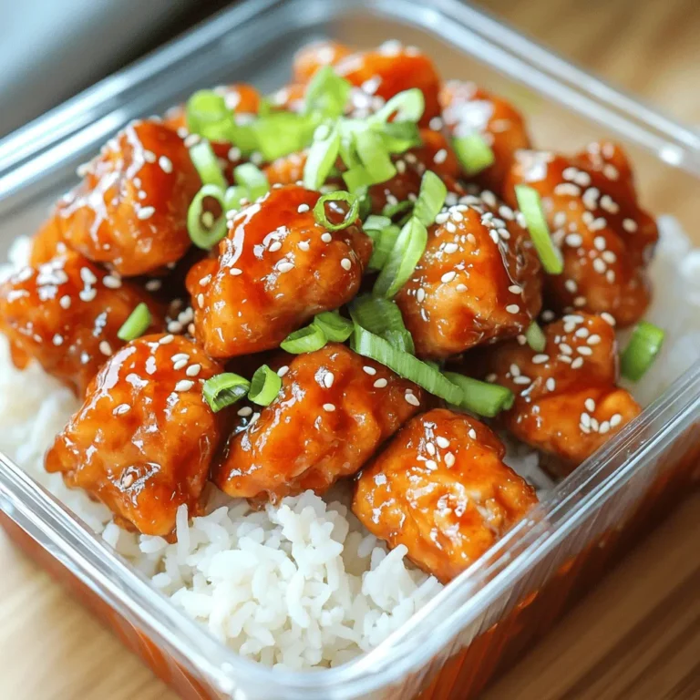 - 1 lb boneless, skinless chicken thighs (or breasts), cut into bite-sized pieces - 1/4 cup Sriracha sauce - 1/4 cup honey - 2 tablespoons low sodium soy sauce - 2 cloves garlic, minced - 1 tablespoon fresh ginger, grated - 1 tablespoon rice vinegar - 1 tablespoon sesame oil - 1/2 teaspoon freshly ground black pepper - 1/4 cup vegetable oil (for frying) - 2 green onions, thinly sliced (for garnish) - Sesame seeds (for garnish) - Mixing bowl - Whisk - Skillet or frying pan - Meat thermometer The main ingredients of Sriracha Honey Chicken form a great balance of sweet and spicy. The chicken thighs are juicy and tender, perfect for soaking up the flavors. I love using Sriracha for its heat and flavor. Honey adds a lovely sweetness that balances the spice. Low sodium soy sauce gives depth without being too salty. Garlic and ginger bring freshness to the dish. Together, they create a savory base that makes the chicken shine. The additional ingredients, like rice vinegar and sesame oil, enhance the dish. They add tang and richness, making every bite exciting. For cooking, you will need a few simple tools. A mixing bowl helps combine the marinade. A whisk makes it easy to blend everything smoothly. A skillet or frying pan is best for frying the chicken. A meat thermometer ensures that the chicken is cooked perfectly. This recipe is quick and easy, making it ideal for weeknight dinners. You can find the full recipe to guide you through each step. Enjoy crafting this flavorful dish! Combine Sriracha, honey, soy sauce, garlic, ginger, rice vinegar, sesame oil, and black pepper in a bowl. Whisk these ingredients until they blend well. This marinade adds a sweet and spicy flavor that makes the chicken shine. Add the chicken pieces to the marinade. Toss them gently to coat all sides. Cover the bowl with plastic wrap or a lid. Place it in the fridge for at least 30 minutes. For the best taste, marinate for 1-2 hours if you can. This extra time helps the flavors soak in. Heat vegetable oil in a skillet over medium-high heat. Once the oil is hot, carefully add the marinated chicken. Cook the chicken for 4-5 minutes on each side. Look for a golden brown color on the outside. When it's done, the chicken should reach an internal temperature of 165°F (75°C). Next, pour the reserved marinade into the skillet. Cook everything together for an extra 2-3 minutes. This helps thicken the sauce and coat the chicken. The result is a dish full of flavor and color. Enjoy your meal! To get the best flavor, marinate the chicken for 1 to 2 hours. This longer time helps the chicken soak up the tasty mix. Make sure each piece of chicken is well coated. A good coat means more flavor in every bite. When cooking, do not overcrowd the skillet. If the pieces are too close, they won’t cook evenly. Use a meat thermometer to check doneness. The chicken should reach 165°F (75°C) to be safe and tasty. Serve your Sriracha honey chicken over a bed of rice or quinoa. This adds a nice base to your meal. For a beautiful touch, garnish with sliced green onions and sesame seeds. This makes your dish look great and adds extra flavor. {{image_4}} If you love heat, boost the Sriracha in your dish. A little extra Sriracha adds a fiery kick. You can also toss in sliced jalapeños while cooking. This brings even more spice to the meal. Each bite will wake up your taste buds! For a leaner meal, swap chicken thighs for chicken breasts. This change reduces fat while keeping the flavor. You can also use a sugar-free honey alternative. This helps cut down on sugar, making it a better choice for health. You still get that sweet and spicy flavor you love. Want a fun twist? Try serving the chicken in lettuce wraps. This makes a great low-carb meal. You can also pair your chicken with steamed broccoli or other veggies. They add color and nutrition to your plate. Enjoy mixing and matching these ideas for your perfect dinner! Store leftover Sriracha Honey Chicken in an airtight container. This keeps it fresh and tasty. You can refrigerate it for up to 3-4 days. Make sure the lid is on tight to avoid any smells mixing in. If you want to save it longer, freeze the chicken in freezer-safe bags or containers. This way, it will maintain quality for up to 2-3 months. Be sure to label the bags with the date. It helps you keep track of how long it's been in the freezer. To reheat, I suggest using a skillet over medium heat. This method warms it through and keeps it nice and juicy. If you're short on time, you can microwave it. Just know that the chicken may lose some of its crispy texture. Enjoy your Sriracha Honey Chicken again! Steamed rice, quinoa, or stir-fried vegetables are great options. They balance the spicy and sweet notes of the chicken. I often go for fluffy rice, which soaks up the sauce well. Quinoa adds a nutty flavor and great texture. Stir-fried veggies bring in color and crunch. You can mix and match based on what you like! Yes, boneless skinless chicken breasts can be used instead of thighs. Breasts are leaner and cook faster. Just cut them into bite-sized pieces like thighs. You might find them less juicy, but they still taste great. Adjust the cooking time slightly since breasts may cook quicker. The spiciness can be adjusted by altering the amount of Sriracha in the recipe. If you prefer less heat, use half the Sriracha. For more spice, add an extra tablespoon. Sriracha packs a punch but also adds flavor. You can mix it with honey to find your perfect balance. Total cook time is approximately 30-40 minutes including marination. Marinating for 30 minutes makes a difference. It allows the chicken to soak in the flavors. Cooking time is about 10-15 minutes in the skillet. Keep an eye on it until it’s golden brown and safe to eat. For details and variations, refer to the full recipe section. This will guide you through each step and provide tips for success. This blog post shared how to make Sriracha Honey Chicken. We covered the main ingredients, useful kitchen tools, and simple steps to cook. I also shared tips for marinating, cooking, and serving to enhance your dish. You can customize flavors and adjust spice levels to fit your taste. Storing leftovers is easy, too. With these tips, you can create a delicious meal that’s sure to impress. Enjoy making this dish and share your results!