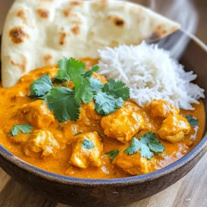 To make Easy Chicken Tikka Masala, gather these essential ingredients: - 500g chicken breast, diced into bite-sized pieces - 1 cup plain yogurt - 2 tablespoons garam masala - 1 tablespoon ground cumin - 1 tablespoon ground coriander - 1 teaspoon turmeric - 1 teaspoon chili powder (adjust for spice level) - 4 cloves of garlic, finely minced - 1 inch fresh ginger, grated - 2 tablespoons olive oil - 1 medium onion, finely chopped - 1 can (400g) diced tomatoes, with juices - 1 cup coconut milk - Salt, to taste - Fresh cilantro (coriander), chopped, for garnish To boost the taste, you can add these optional items: - 1 tablespoon lemon juice for a tangy twist - 1-2 green chili peppers, chopped, for extra heat - 1 teaspoon sugar to balance flavors - Additional spices like cinnamon or cardamom for depth You will need these items to make cooking easier: - A large mixing bowl for marinating chicken - A sharp knife and cutting board for prep - A skillet or frying pan for cooking - A spoon or spatula for stirring - Measuring spoons for accurate ingredient amounts - A serving dish for presentation Gathering these ingredients and utensils sets you up for a flavorful cooking experience. Enjoy the process of making this delightful dish! To start, take a mixing bowl. In it, add 1 cup of plain yogurt. Then, mix in 2 tablespoons of garam masala, 1 tablespoon of ground cumin, and 1 tablespoon of ground coriander. Next, add 1 teaspoon of turmeric and 1 teaspoon of chili powder. You can adjust the chili powder to suit your taste. Finally, add half of the minced garlic and the grated ginger. Stir everything together until it forms a smooth marinade. This mix is key to a flavorful dish. Now, take 500g of diced chicken breast. Add it to the marinade you just made. Make sure every piece is well-coated. This is where the magic happens! Cover the bowl with plastic wrap or a lid. Place it in the refrigerator for at least 1 hour. For the best flavor, let it sit overnight. This allows the spices to soak into the chicken. Heat 2 tablespoons of olive oil in a large skillet over medium heat. Once the oil is hot, add 1 finely chopped onion. Sauté it for about 5 minutes until it turns soft and clear. Next, add the remaining minced garlic and grated ginger. Cook for 1-2 more minutes. This step fills your kitchen with a lovely aroma. Now, add the marinated chicken to the skillet. Reserve any leftover marinade. Cook the chicken for about 7-10 minutes until it browns. Then, pour in the can of diced tomatoes with their juices and the reserved marinade. Stir everything together and bring it to a simmer. Let it cook for 10 more minutes. Lower the heat, and stir in 1 cup of coconut milk. Mix it well. Let it simmer gently for another 10 minutes. You can add water if you want a thinner sauce. Season with salt to taste. When it’s ready, turn off the heat and let it sit for a few minutes. This resting time helps the flavors blend well. For the full recipe, refer to the earlier section. To get the best flavor, marinate your chicken well. Use plain yogurt as your base. Yogurt helps to tenderize the meat and adds a tangy taste. Mix yogurt with spices like garam masala, cumin, and turmeric. This mixture will coat every piece of chicken. Make sure to let it marinate for at least one hour. For the best results, marinate overnight. This gives the spices more time to soak in. Cooking techniques matter a lot. Start by sautéing onions in olive oil. This adds sweetness and depth to your dish. After the onions are soft, add garlic and ginger for more flavor. These ingredients should cook just until fragrant. This step enhances the taste of the whole dish. When adding the marinated chicken, let it brown well. Browning adds a nice texture. Finally, add diced tomatoes and coconut milk, stirring thoroughly to combine. To make your meal complete, serve Chicken Tikka Masala with basmati rice or naan. The rice soaks up the sauce, making every bite delicious. Naan is perfect for scooping up the sauce. For a fresh touch, garnish with chopped cilantro. You can also add lime wedges for extra zing. This adds a bright flavor that balances the spices. For more fun, consider serving a side salad or yogurt raita to cool things down. {{image_4}} You can easily swap chicken for vegetables or tofu. For a vegetarian version, use firm tofu. Cut it into cubes and marinate just like the chicken. You can also use mixed vegetables like bell peppers, zucchini, and cauliflower. These options soak up the spices nicely. Cook them until they're tender. The flavors will still shine through. Not everyone enjoys the same level of heat. If you want less spice, reduce the chili powder. Start with a half teaspoon and taste as you go. For more heat, add extra chili powder or even fresh chopped chilies. Remember, you can always add more, but it’s hard to take it away. If you have dietary needs, you can make changes easily. For a dairy-free version, use almond yogurt instead of plain yogurt. If you're gluten-free, check that all spices and canned goods are gluten-free. Coconut milk is a great dairy substitute, but you can also use vegetable broth for a lighter sauce. You can find the full recipe [here]. To store leftover chicken tikka masala, let it cool down first. Then, place it in an airtight container. This helps keep it fresh. Store it in the fridge for up to four days. If you want to keep it longer, consider freezing it. When reheating chicken tikka masala, use the stove for the best taste. Place it in a pan over low heat. Stir occasionally to warm it evenly. You can add a splash of water or coconut milk if it seems too thick. You can also use a microwave, but be careful not to overheat. To freeze chicken tikka masala, ensure it is fully cooled. Place it in freezer-safe bags or containers. Remove as much air as possible to prevent freezer burn. It can last up to three months in the freezer. When ready to eat, thaw it in the fridge overnight before reheating. Yes, you can make Easy Chicken Tikka Masala ahead of time. Prepare the dish, then cool it down. Store it in a sealed container in the fridge for up to three days. When ready to eat, just reheat on the stove until hot. This helps the flavors meld even more! If you want to swap out coconut milk, try using heavy cream or Greek yogurt. These options add creaminess without losing flavor. You can also use almond milk, but it may change the taste a bit. Just remember to adjust the seasoning to keep it tasty. Easy Chicken Tikka Masala can be made spicy or mild. The chili powder is the main spice. Start with a small amount if you prefer less heat. You can always add more later, but you can’t take it out once it’s in! Adjust it to your taste for the best experience. We explored how to make easy Chicken Tikka Masala, focusing on ingredients, instructions, and tips. You learned about required and optional ingredients that elevate flavor. Understanding marinating and cooking steps ensures juicy chicken. Plus, I shared ways to adapt recipes for different diets and spice levels. In closing, enjoy your meal and feel free to experiment. Happy cooking!