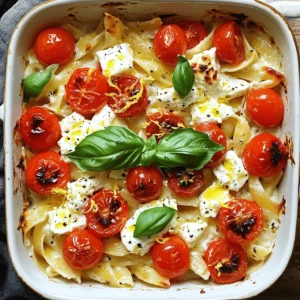 To make Baked Feta Tomato Pasta, gather these key ingredients: - 200g pasta (fusilli or penne recommended) - 250g block of feta cheese - 400g cherry tomatoes, halved - 4 cloves garlic, minced - 4 tablespoons extra virgin olive oil - 1 teaspoon dried oregano - 1/2 teaspoon red pepper flakes (optional for heat) - Salt and freshly ground black pepper to taste - Fresh basil leaves for garnish - Zest and juice of 1 lemon Each ingredient plays a vital role in making this dish tasty. The pasta gives it body, while the feta cheese adds creaminess. Cherry tomatoes bring sweetness when roasted, and garlic adds depth. Extra virgin olive oil enhances all these flavors, making them pop. Dried oregano offers a touch of herbaceousness, and red pepper flakes can give a nice kick if you like heat. Fresh basil and lemon zest brighten the dish, making it fresh and lively. Using high-quality ingredients helps create a rich and satisfying meal. Feel free to adjust the flavors to your liking. For instance, you can skip the red pepper flakes if you prefer a milder taste. Enjoy the cooking process! - Preheat your oven to 200°C (400°F). - Combine cherry tomatoes and garlic in a baking dish. Start by getting your oven nice and hot. This helps the tomatoes cook well and the feta to melt perfectly. In a deep baking dish, mix the halved cherry tomatoes with minced garlic. This mix will create a wonderful base for your pasta. - Drizzle with olive oil, add seasonings, and bake. - Ensure feta is centered in the dish. Next, drizzle the mixture with olive oil. Sprinkle on dried oregano, salt, black pepper, and red pepper flakes, if you want a bit of heat. Toss it all to coat the tomatoes well. Now, make a little space in the center and place the block of feta there. This helps the feta get all melty and creamy while baking. - Boil salted water and cook pasta to al dente. - Drain and reserve while baking finishes. While your feta and tomatoes bake, bring a large pot of salted water to a boil. Add your pasta and cook according to the package instructions. Aim for al dente, which means it should still have a bit of bite to it. Once it's done, drain the pasta and set it aside for later. - Mash baked feta and tomatoes together. - Combine with drained pasta and add lemon juice. After about 30 minutes, pull the dish from the oven. The tomatoes should be blistered and juicy, and the feta should be soft. Grab a fork and mash them together to create a creamy sauce. Add the drained pasta to this mixture and toss well. Finally, squeeze in some lemon juice and stir everything to brighten the flavors. Enjoy! - Use high-quality feta cheese for best flavor. The creaminess of the cheese makes every bite rich and tasty. - Adjust seasoning to your taste preference. If you love spice, add more red pepper flakes. - Serve hot with basil garnish and olive oil drizzle. This adds freshness and a lovely touch. - Add grated Parmesan cheese for extra richness. It melts beautifully and enhances the dish’s creaminess. {{image_4}} You can make this dish even more fun with easy swaps. If you want a deeper flavor, try using sun-dried tomatoes instead of cherry tomatoes. They add a rich taste that pairs well with feta. You can also switch up your pasta shape. Fusilli or penne are great choices, but you can experiment with farfalle or spaghetti. Each shape brings a new twist to the meal! Want to boost the nutrition? Add some fresh spinach or kale while mixing in the pasta. They add color and a healthy crunch. If you like briny flavors, toss in some olives or capers. They give a nice pop that contrasts well with the creamy feta and sweet tomatoes. Don't be afraid to play around and find your favorite combo! To keep your baked feta tomato pasta fresh, let it cool first. Transfer it to an airtight container. You can store it in the fridge for up to 3 days. This method keeps the flavors intact and safe to eat later. When you are ready to enjoy the leftovers, reheat them gently. Use the stovetop and add a splash of water or olive oil. This helps to keep the pasta creamy. Avoid the microwave, as it can ruin the texture of the dish. Keeping it soft and delicious is key! Total time is approximately 40 minutes, including prep and cooking. You spend about 10 minutes getting everything ready. Then, bake for 30 minutes. This dish is quick and easy, perfect for busy nights. Yes, alternatives like goat cheese or ricotta can be used. Each cheese brings a unique flavor. Goat cheese adds a tangy taste, while ricotta gives a creamy texture. Feel free to experiment based on what you like. Yes, it stores well and can be made in advance. Just cool the pasta before putting it in a container. You can keep it in the fridge for up to three days. Reheat gently when you're ready to enjoy it again. Absolutely! Chicken, shrimp, or chickpeas can be great additions. Cook protein separately or add it to the pasta before baking. This makes the meal more filling and adds extra flavor. This blog post covers a simple and tasty Baked Feta Tomato Pasta. We explored the key ingredients, with feta and tomatoes at the center. The step-by-step instructions make cooking easy, and tips enhance flavor and presentation. You can also mix in your favorite ingredients for variety. Remember to store leftovers properly for later enjoyment. This dish is quick, flavorful, and perfect for any meal, and it’s great for meal prep. With these tips, you can create a delicious pasta experience every time. Enjoy your cooking!