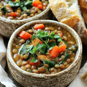 To make a tasty Mediterranean lentil soup, you need a few key ingredients. Here’s what you’ll need: - 1 cup green or brown lentils, rinsed - 1 medium onion, finely chopped - 2 cloves garlic, minced - 1 medium carrot, diced - 1 medium celery stalk, diced - 1 red bell pepper, diced - 1 can diced tomatoes (14 oz), with juices - 6 cups vegetable broth - 2 cups fresh baby spinach - Spices: cumin, paprika, smoked paprika, dried oregano - Olive oil, salt, black pepper, lemon juice, parsley for garnish Each ingredient plays a role in creating the soup’s rich flavor. The lentils give it body, while the vegetables add sweetness. Garlic and onion bring depth, and spices offer warmth. The spinach adds a fresh touch, and lemon juice brightens the dish. Using good-quality vegetable broth enhances the soup’s overall taste. Make sure to rinse the lentils well to remove any dust or debris. This step is simple but very important for a clean flavor. Feel free to experiment with the vegetables! You can use what you have on hand. Each change can give the soup a new twist. 1. In a large pot, heat 2 tablespoons of extra virgin olive oil over medium heat. 2. Add 1 medium onion, finely chopped, and 2 cloves of minced garlic. Sauté for 2-3 minutes. 3. Stir in 1 medium carrot, diced, 1 medium celery stalk, diced, and 1 red bell pepper, diced. Cook for 5-7 minutes. The veggies should be tender. 4. Now, add 1 cup of rinsed green or brown lentils. Then, add 1 can of diced tomatoes with their juices and 6 cups of vegetable broth. 5. Sprinkle in 1 teaspoon of ground cumin, 1 teaspoon of paprika, ½ teaspoon of smoked paprika, and 1 teaspoon of dried oregano. Add a pinch of salt and pepper. Stir well. - Bring the pot to a gentle boil. Then, lower the heat to let it simmer. - Cook uncovered for 25-30 minutes. Stir it occasionally to keep the lentils from sticking. - Check the lentils after 25 minutes. They should be tender but not mushy. 1. Once cooked, stir in 2 cups of fresh baby spinach. 2. Squeeze the juice of 1 fresh lemon into the pot. Cook for another 5 minutes to wilt the spinach. 3. Taste the soup. Adjust flavors with more salt, pepper, or lemon juice as needed. 4. Ladle the soup into bowls. Garnish with freshly chopped parsley for color. Enjoy each spoonful of this comforting and tasty Mediterranean lentil soup! To boost the taste of your Mediterranean lentil soup, use fresh herbs. Fresh parsley adds a bright flavor. You can also try adding fresh thyme or basil. These herbs can uplift the soup's aroma and taste. Adjusting spices is another way to enhance flavor. If you like heat, add a pinch of cayenne pepper. For a smoky taste, increase the smoked paprika. Always taste as you go. This helps you find the perfect balance for your palate. You might prefer a thicker or thinner soup. To make it thicker, mash some lentils with a fork. This adds creaminess without extra ingredients. You can also let the soup simmer a bit longer to reduce liquid. If you like a thinner soup, add more vegetable broth. This will give you a lighter texture. Stir often to prevent sticking and ensure even cooking. Garnishing can make your soup look even better. A sprinkle of fresh parsley on top adds color and freshness. You can also drizzle a bit of olive oil for a glossy finish. Serve your soup with crusty bread. A nice baguette or sourdough is perfect for dipping. You can also add a simple side salad for a complete meal. {{image_4}} You can change the lentils if you want. Red lentils cook faster and are softer. Black lentils add a nice texture. You can also use canned lentils. Just rinse them before adding to the soup. For vegetables, mix and match based on what you like. Try adding zucchini or sweet potatoes. You could also use kale instead of spinach. Each swap gives a new taste and look. This soup is already vegan and gluten-free. To keep it vegan, use vegetable broth. Check that your broth has no added ingredients. For gluten-free, make sure all spices are safe. Most spices are fine, but it’s good to check labels. The Mediterranean region has rich flavors. You can add herbs like thyme or basil for more depth. These herbs bring a fresh taste that brightens the soup. Adding spices like saffron or turmeric can give your soup an exciting twist. These spices come from different parts of the Mediterranean. They add color and a unique flavor. You can enjoy many variations with just a few changes! To keep your Mediterranean lentil soup fresh, place it in an airtight container. Let it cool down at room temperature before sealing it. Store the soup in the fridge for up to five days. Always label your container with the date. This way, you won’t forget when you made it. If you want to save your soup for later, freezing is a great option. Pour the cooled soup into freezer-safe containers, leaving some space at the top. This space allows the soup to expand as it freezes. It can last in the freezer for up to three months. When you’re ready to enjoy it, move the container to the fridge for a night to thaw. You can reheat your soup in two ways: the microwave or stovetop. For the microwave, pour the soup into a bowl. Heat it on high for about two to three minutes. Stir halfway through for even heating. For stovetop, pour the soup into a pot. Heat on medium-low, stirring often, until warm. Both methods work well, so use whichever you prefer. What are the best lentils for soup? I recommend using green or brown lentils. They hold their shape well in soup. Red lentils break down faster and create a creamier texture. Choose based on your texture preference. Can I add meat to this recipe? Yes, you can add meat if you like. Chicken or sausage works well. Sauté it with the veggies for extra flavor. Just make sure to adjust the cooking time. How long does lentil soup last in the fridge? Lentil soup stays fresh in the fridge for about 5 days. Store it in an airtight container. Reheat on the stove or in the microwave before serving. Health benefits of lentils Lentils are packed with protein and fiber. They help with digestion and keep you full longer. They also provide essential vitamins and minerals, like iron and folate. Eating lentils can support heart health as well. Caloric and dietary specifics One serving of this soup has about 200 calories. It is low in fat and high in nutrients. This makes it an excellent choice for a healthy meal or snack. Tips for low-sodium or low-carb diets For low-sodium diets, use low-sodium broth or water. You can skip added salt and adjust flavors with lemon. For low-carb diets, reduce the amount of lentils and add more veggies. Gluten-free options for lentil soup This soup is naturally gluten-free. Just ensure that your broth and any added ingredients are gluten-free. You can enjoy this dish without worry. This Mediterranean lentil soup is easy to make and packed with flavor. It features healthy ingredients like lentils, fresh vegetables, and spices. Customize it to your taste by adjusting spices or adding herbs. Remember to store leftovers properly for later enjoyment. This soup is great for many diets, including vegan and gluten-free. With the right tips, you can create a dish your family will love. Enjoy making this hearty meal that nourishes both body and soul!