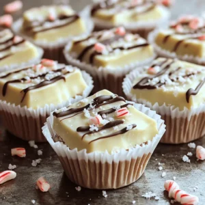 To create White Chocolate Peppermint Bark Bites, gather these simple ingredients: - 8 oz white chocolate, finely chopped - 1/2 cup crushed peppermint candies (or crushed candy canes) - 1/4 cup dark chocolate chips (for drizzling) - Pinch of sea salt - Mini cupcake liners (for serving) These ingredients come together to make a sweet and festive treat. The white chocolate provides a creamy base, while the crushed peppermint adds a refreshing crunch. Dark chocolate drizzle enhances the flavor and looks beautiful. The sea salt gives a nice balance to the sweetness. When choosing your white chocolate, make sure it has real cocoa butter. This will melt better and taste richer. For the crushed peppermint, you can use store-bought candies or make your own by crushing candy canes. Either way, they bring a holiday spirit to your bites. Use mini cupcake liners to make serving easy and fun. They also help keep your bites neat and tidy. This way, you can enjoy these treats with friends and family without any mess. Now that you have your ingredients ready, you're all set to make these delightful bites! - Lay out parchment paper. - Place mini cupcake liners on the baking sheet. This step keeps your workspace clean. It also makes serving easy later. - Microwave 8 oz of finely chopped white chocolate. - Heat in 30-second intervals and stir after each. Be careful not to overheat the chocolate. It should melt smoothly and not burn. - Fold in 1/2 cup of crushed peppermint candies. Make sure the candies mix evenly into the melted chocolate. This adds flavor and a festive look. - Use a spoon to portion the mixture into the cupcake liners. Fill each liner about halfway full. This leaves space for toppings. - Sprinkle some reserved crushed peppermint on top. - Add a pinch of sea salt to each. These toppings enhance the flavor. They also give your bites a cute look. - Refrigerate the baking sheet until firm (about 30 minutes). This helps the chocolate set properly. - Melt 1/4 cup of dark chocolate chips in a bowl. Use the same microwave method as before, stirring until smooth. - Use a fork or piping bag to drizzle the dark chocolate. This adds a beautiful touch to each bite. - Chill the bites again for 15 minutes. This step allows the dark chocolate to set completely. - Carefully peel the bites from the cupcake liners. - Arrange them on a platter. These bites look great on a festive plate. Enjoy your sweet treat! To melt white chocolate, use a microwave-safe bowl. Microwave in 30-second bursts. After each burst, stir well. This helps the chocolate melt evenly. Do not let it overheat, as it can burn easily. If the chocolate is lumpy, keep stirring. It will become smooth and shiny. For a tidy drizzle of dark chocolate, use a piping bag. Fill a bag with melted dark chocolate. Snip a tiny corner of the bag. This gives you control over the drizzle. If you don't have a piping bag, a fork works too. Just dip it in the chocolate and let it drizzle over the bites. To keep your white chocolate peppermint bark bites fresh, store them in an airtight container. Place parchment paper between layers to avoid sticking. Keep the container in a cool, dry place. They stay best at room temperature. If you want to keep them longer, you can freeze them. Just wrap each bite in plastic wrap before freezing. {{image_4}} You can add a splash of peppermint extract to boost the minty flavor. This small change makes your bites even more refreshing. Just be careful with the amount. A little goes a long way. Start with a few drops and taste. Adjust it if you want more. Mix it up by using different types of chocolate or nuts. Instead of dark chocolate, try semi-sweet or milk chocolate for a new taste. You can also sprinkle nuts like almonds or walnuts on top. This adds crunch and flavor. Choose toppings that you love. Get creative! You can customize these bites for other holidays. For fall, add a pinch of cinnamon or nutmeg. For spring, try adding colorful sprinkles. These small changes keep the treats fun and festive. They make great gifts too. Let your imagination guide you! To keep your White Chocolate Peppermint Bark Bites fresh, store them in a cool, dry place. Do not expose them to heat or moisture. A sealed container works best. This helps retain their flavor and texture. If you want to save some bites for later, freezing is a great option. Place the bites in a single layer on a baking sheet. Freeze them for about two hours. Once set, transfer them to a freezer-safe bag. This method keeps them from sticking together. These delightful treats can last about two weeks at room temperature. If frozen, they can stay good for up to three months. For the best flavor and texture, enjoy them within the first month. To make these bites, start by melting 8 oz of white chocolate. Use a microwave-safe bowl and heat it in 30-second intervals, stirring well each time. Once smooth, fold in 1/3 cup of crushed peppermint candies. Portion the mix into mini cupcake liners. Sprinkle more crushed peppermint and a pinch of sea salt on top. Chill them for 30 minutes. Drizzle with melted dark chocolate, then chill again for 15 minutes before serving. Yes, you can! Dark or milk chocolate works well too. Each type provides a different taste. Dark chocolate gives a richer flavor. Milk chocolate adds creaminess. You can even mix different chocolates for a fun twist. To crush peppermint candies, place them in a resealable plastic bag. Use a rolling pin or a meat mallet to crush them into small pieces. Ensure they are not too fine, as some texture adds to the bites. An alternative is to use a food processor for a quicker method. You can store these bites for about two weeks. Keep them in an airtight container. Store them in a cool, dry place. If you live in a warm area, the fridge is a better option. Absolutely! You can add nuts, dried fruit, or even different chocolate drizzles. Get creative and make them your own. Just be sure to balance flavors so they complement the peppermint. Yes, these treats make great gifts! Pack them in decorative boxes or jars. You can add a personal note or label. They look festive and taste delightful, making them perfect for sharing. You learned how to make delicious White Chocolate Peppermint Bark Bites. We covered the ingredients, step-by-step instructions, and tips for perfect results. Remember to mix melted chocolate carefully and use a piping bag for neat drizzle designs. Feel free to experiment with flavors and toppings. These bites are great for holidays or as gifts. Enjoy making and sharing this tasty treat!