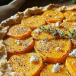 - 1 medium butternut squash, peeled and thinly sliced - 1 cup fresh goat cheese, crumbled - 1 pre-made pie crust (or homemade if preferred) - 2 tablespoons extra virgin olive oil - 1 tablespoon fresh thyme leaves (plus extra for garnish) - 1 tablespoon pure maple syrup - Sea salt and freshly cracked black pepper to taste - 1 egg (for egg wash) - 2 tablespoons freshly grated Parmesan cheese 1. Preheat your oven to 400°F (200°C). This will help roast the squash well. 2. In a large bowl, mix the butternut squash slices with olive oil, thyme, maple syrup, salt, and pepper. Toss until the squash is well coated. 1. Spread the squash on a baking sheet in a single layer. Roast for about 25 minutes, until tender and a bit caramelized. Let it cool for a few minutes. 2. Roll out the pie crust on a floured surface into a 12-inch circle. Place it on a parchment-lined baking sheet. 3. Place the roasted squash in the center of the crust, leaving a 1.5-inch border. 4. Sprinkle the crumbled goat cheese evenly over the squash. 1. Fold the edges of the crust over the filling, pleating it to create a rustic look. 2. Beat the egg and brush it over the crust for a golden finish. Sprinkle with Parmesan cheese. 3. Bake the galette for 30-35 minutes, until the crust is deep golden brown and the cheese is slightly melted. 4. Let the galette cool for a few minutes. Slice it into wedges and garnish with extra thyme leaves. Serve the galette warm on a wooden board. Add a touch of olive oil for a beautiful display. To roll out the pie crust, use a lightly floured surface. Start from the center and work your way outwards. Keep turning the dough to ensure an even circle. Aim for about 12 inches in diameter. If the dough sticks, add more flour as needed. For the best texture of roasted squash, slice it thinly. Thin slices cook evenly and caramelize nicely. Toss the squash with olive oil, thyme, maple syrup, sea salt, and pepper before roasting. This helps enhance the sweet and savory flavors. Roast at 400°F for about 25 minutes until tender and slightly caramelized. The galette pairs well with a simple green salad. A light vinaigrette complements the rich flavors. You might also serve it with a side of roasted vegetables for added color and taste. For an elegant display, serve the galette on a wooden board or a nice platter. Garnish with fresh thyme leaves and a drizzle of olive oil. This adds a pop of color and makes it more inviting. You can mix up the cheese in this galette. Feta cheese adds a tangy twist, while ricotta gives a creamy texture. Each cheese brings its own flavor, so choose what you like best. You can also add seasonal veggies to the galette. Try adding spinach, kale, or roasted red peppers. These veggies add color and taste, making each bite exciting. Think about what’s fresh in your area. If you need a gluten-free option, use a gluten-free crust. Many stores sell these, or you can make one from almond or rice flour. This will keep the dish tasty for everyone. For a vegan version, swap out the goat cheese. You can use cashew cheese or tofu instead. This keeps the filling creamy while making it plant-based. Use a plant-based egg wash or leave it out for a simple finish. {{image_4}} To keep your galette fresh, store it in an airtight container. Wrap it tightly in plastic wrap or aluminum foil if you don’t have a container. This helps keep moisture in and prevents it from drying out. The leftover galette stays fresh in the fridge for about three days. If you want to keep it longer, consider freezing it. Just slice it first for easy serving later. When it's time to enjoy your leftovers, you have a few good options for reheating. You can use the oven, which helps keep the crust crispy. Preheat your oven to 350°F (175°C). Place the galette on a baking sheet and heat it for about 10-15 minutes. You can also use a microwave for quick reheating. However, this might make the crust a bit soft. If you go this route, heat it in short 30-second bursts. Check often to avoid overheating. To maintain the best flavor and texture, always cover the galette loosely with foil in the oven. This keeps the top from burning while the inside warms up nicely. A galette is a free-form pastry. It has a rustic look, while a pie is more structured. The galette’s edges fold over the filling, allowing the center to show. This makes it easy to prepare and very forgiving. Yes, you can make the galette ahead. Prepare it until the egg wash step. Cover it and store it in the fridge. Bake it when you are ready to serve. This way, it stays fresh and delicious. This galette pairs well with a simple salad. A mixed greens salad with a light vinaigrette works great. You can also serve it with roasted vegetables or a warm soup. These sides complement the flavors nicely. To make it savory, add caramelized onions or sautéed mushrooms. For a sweeter twist, you can mix in a bit more maple syrup or add dried cranberries. Both options will enhance the taste and richness of the dish. Yes, you can use butternut squash and goat cheese in many dishes. Try them in risottos, soups, or pasta. They also work well in salads or as pizza toppings. The flavors blend beautifully in various recipes. In this blog post, we explored how to make a butternut squash and goat cheese galette. We covered ingredients, cooking steps, and tips for the perfect dish. Remember, you can customize the recipe with different cheeses or veggies. Store leftovers properly to keep them fresh, and don’t forget the reheating tips. This galette is an easy yet elegant dish for any occasion. I hope you try it out and enjoy every bite!