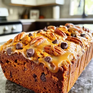 - 1 ½ cups pure pumpkin puree - 1 cup granulated sugar - ½ cup light brown sugar, packed - ½ cup vegetable oil - 3 large eggs - 2 teaspoons vanilla extract - 2 cups all-purpose flour - 1 teaspoon baking soda - ½ teaspoon baking powder - 1 teaspoon ground cinnamon - ½ teaspoon ground nutmeg - ½ teaspoon ground ginger - ½ teaspoon salt - 1 cup pecans, roughly chopped The main ingredients create a moist loaf. Pumpkin puree gives a rich flavor and texture. The sugars add sweetness and help with browning. Eggs and oil keep the loaf tender. Essential spices like cinnamon and nutmeg bring warmth. Baking soda and powder help the loaf rise. Pecans provide a nice crunch and nutty taste. - ½ cup chocolate chips (optional) - Glaze ingredients for presentation Chocolate chips can add sweetness and a fun twist. A simple glaze made of powdered sugar and orange juice can brighten the loaf. This glaze is optional but gives a lovely finish. When you gather these ingredients, you set the stage for a cozy kitchen moment. This loaf is perfect for sharing with friends or enjoying on a chilly morning. 1. Preheat your oven to 350°F (175°C). This helps the loaf bake evenly. 2. Lightly grease a 9x5 inch loaf pan. This keeps the loaf from sticking. 1. In a large bowl, combine: - 1 ½ cups pure pumpkin puree - 1 cup granulated sugar - ½ cup packed light brown sugar - ½ cup vegetable oil - 3 large eggs - 2 teaspoons vanilla extract Use your whisk or an electric mixer to blend until smooth. 2. In another bowl, whisk together: - 2 cups all-purpose flour - 1 teaspoon baking soda - ½ teaspoon baking powder - 1 teaspoon ground cinnamon - ½ teaspoon ground nutmeg - ½ teaspoon ground ginger - ½ teaspoon salt Mix well to ensure even distribution. 1. Gradually add the dry ingredients to the wet mixture. Stir gently until just combined. Do not overmix, or your loaf may turn out dense. 2. Fold in: - 1 cup chopped pecans - ½ cup chocolate chips (optional) Make sure they are evenly mixed throughout the batter. 1. Pour the batter into your greased loaf pan. Smooth the top with a spatula for even baking. 2. Place the loaf pan in the preheated oven. Bake for 60 to 70 minutes. 3. Check for doneness by inserting a toothpick in the center. It should come out clean or with a few moist crumbs. This method ensures a perfect pumpkin pecan loaf every time. Enjoy the warm, inviting smell that fills your kitchen! - Avoiding overmixing: When you mix the wet and dry ingredients, do it gently. Stir just until you see no flour. Overmixing can make your loaf tough. This loaf should be light and fluffy, so treat it with care. - Proper cooling techniques: After baking, let the loaf cool in the pan for about 15 minutes. This helps it set. Then, move it to a wire rack. Cooling it completely on the rack keeps it from getting soggy. - Glaze instructions: For a nice finish, make a simple glaze. Mix powdered sugar with a splash of fresh orange juice. Drizzle it over the cooled loaf. This adds sweetness and a lovely shine. Top it with a few whole pecans for a beautiful touch. - Ideal beverage pairings: This pumpkin pecan loaf tastes great with a hot cup of tea or coffee. The warm drink brings out the flavors in the loaf. Enjoy it as a cozy treat on a chilly fall day. {{image_4}} Gluten-free options You can replace the all-purpose flour with a gluten-free blend. Many brands make good blends that work well in baking. Just make sure the flour mix has xanthan gum for better texture. This keeps your loaf soft and moist. Dairy-free replacements To make the loaf dairy-free, swap out the eggs. Use a mix of ground flaxseed and water. Combine one tablespoon of ground flaxseed with three tablespoons of water for each egg. This acts as a great binder. For the oil, use coconut oil or any other plant-based oil. Other nuts or seeds If you want a twist, try using walnuts or almonds instead of pecans. You can also add seeds like sunflower or pumpkin seeds. Each option adds a unique crunch and flavor. Spices variations Spice it up by adding more flavors. You can use allspice or cloves for a deeper taste. You may also add a pinch of cayenne pepper for a hint of heat. Just a little can make your loaf really stand out. You can store your Pumpkin Pecan Loaf easily. If you plan to eat it within a few days, keep it at room temperature. Wrap it in plastic wrap or foil. This keeps it fresh and moist. If you want to keep it longer, put it in the fridge. A sealed container works best here. This helps prevent it from drying out. However, the loaf may lose some of its soft texture in the fridge. Freezing your loaf is a great option too. First, let it cool completely. Then, wrap the loaf tightly in plastic wrap. After that, put it in a freezer-safe bag or container. This protects it from freezer burn. When you’re ready to eat it, you can thaw it easily. Just put it in the fridge overnight. If you're in a hurry, you can leave it out at room temperature for a few hours. This method keeps the loaf moist and tasty. Can I use pumpkin pie filling instead of puree? No, you should not use pumpkin pie filling. It has added spices and sugars. It will change the taste and texture of the loaf. How do I know when the loaf is done baking? You can check doneness by inserting a toothpick into the center. If it comes out clean or with a few moist crumbs, the loaf is ready. Can this recipe be made vegan? Yes, you can easily make this loaf vegan. Replace the eggs with flax eggs. Use 1 tablespoon of flaxseed meal mixed with 2.5 tablespoons of water for each egg. Suggestions for low-sugar options? You can cut the sugar by half. You can also use a sugar substitute like stevia or monk fruit. This keeps the loaf sweet but lowers calories. How many servings does it make? This recipe makes about 10 slices. Each slice is perfect for sharing with friends or family. Ideas for using leftovers (like French toast) You can turn leftover loaf into French toast. Just slice it, dip in an egg mixture, and cook in a pan. Serve with syrup for a tasty breakfast! In this blog post, we explored making a delicious pumpkin pecan loaf. We covered key ingredients like pumpkin puree, sugars, and spices, plus optional additions like chocolate chips. Step-by-step instructions guided you through prepping and baking. I shared tips for perfecting your loaf and ideas for variations. Storing your loaf properly helps keep it fresh. With these insights, you can confidently create a tasty treat. Enjoy your baking journey, and share this recipe with friends!