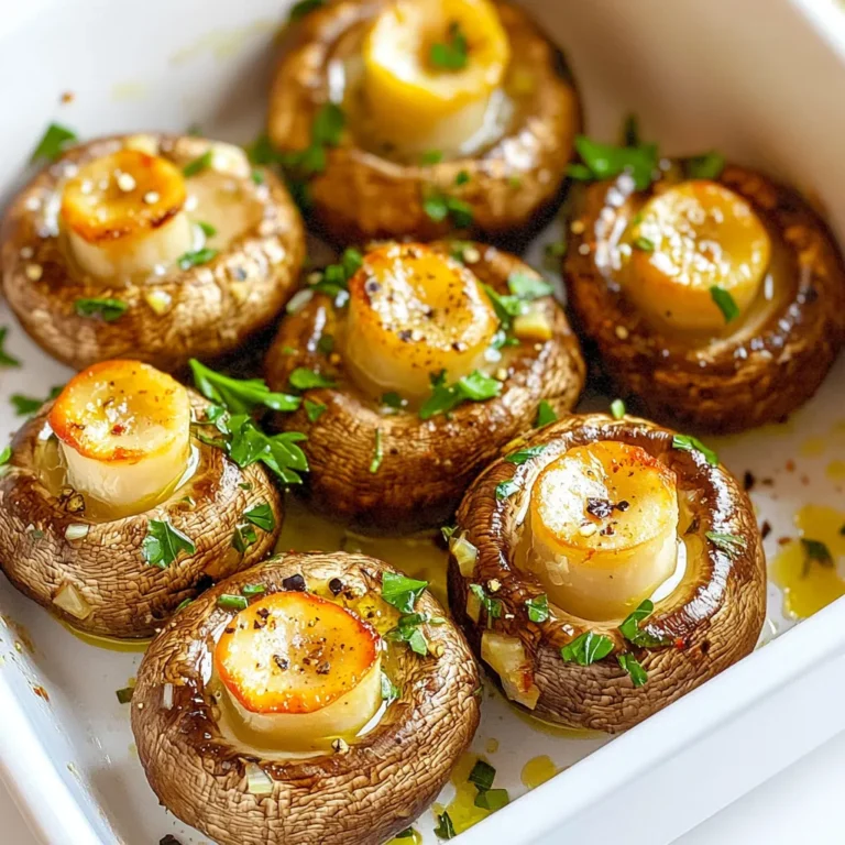 - 500g fresh button mushrooms - 4 tablespoons extra virgin olive oil - 4 cloves fresh garlic - 1 teaspoon dried thyme leaves - 1 teaspoon smoked paprika - Sea salt - Freshly ground black pepper - Fresh parsley When I make Air Fryer Garlic Mushrooms, I start with fresh button mushrooms. They have a nice, mild flavor. You'll need about 500 grams, so grab a good handful. Clean them well and trim the stems. Next, I add four tablespoons of extra virgin olive oil. This oil brings a rich taste and helps the mushrooms cook well. I also use four cloves of fresh garlic. I mince the garlic finely to spread that delicious flavor. For a little extra taste, I sprinkle in one teaspoon of dried thyme leaves. Thyme pairs beautifully with mushrooms. Then, I add one teaspoon of smoked paprika. This gives a nice, smoky kick to the dish. Don’t forget your spices! You'll need some sea salt and freshly ground black pepper to taste. These will enhance all the flavors in your mushrooms. To finish, I use fresh parsley as a garnish. It adds a pop of color and freshness. It’s a simple touch, but it makes the dish look great! Start with fresh button mushrooms. Rinse them well under cold water. Use a damp cloth or paper towel to wipe the mushrooms clean. Trim the stems to remove any tough parts. Next, take a large mixing bowl. Add the cleaned mushrooms to the bowl. Pour in 4 tablespoons of extra virgin olive oil. Add 4 finely minced garlic cloves, 1 teaspoon of dried thyme, and 1 teaspoon of smoked paprika. Season with sea salt and freshly ground black pepper. Gently mix everything together. Ensure each mushroom is coated in the tasty blend. Set your air fryer to 180°C (356°F). Preheating is key for even cooking. Let it warm up for about 3 minutes. This helps the mushrooms cook perfectly and get crispy. Once preheated, place the mushrooms in the air fryer basket. Arrange them in a single layer, leaving space between each one. Do not overcrowd the basket. This allows the hot air to circulate freely. Air fry the mushrooms for 12-15 minutes. Remember to shake the basket halfway through. This ensures all sides cook evenly and turn golden brown. After cooking, carefully remove the basket and transfer the mushrooms to a serving dish. Garnish with freshly chopped parsley for a bright touch. Enjoy this easy and flavorful snack! To get the best texture, avoid overcrowding the basket. If you pack too many mushrooms, they won’t cook evenly. I like to cook in batches for that perfect crisp. To check for doneness, look for a nice golden brown color. You can also poke a mushroom with a fork. It should feel tender but not mushy. For extra flavor, try adding fresh herbs like rosemary or oregano. You can also sprinkle in some chili flakes for a kick. Marinating the mushrooms can boost the flavor. Mix your mushrooms with olive oil, garlic, and herbs. Let them sit for 30 minutes before cooking for more depth in taste. When serving, I recommend a rustic bowl or a wooden platter. This makes the dish look inviting and warm. Pair the mushrooms with crusty bread or a fresh salad. They also go well with grilled meats or as a side for pasta dishes. Enjoy the delightful combination! {{image_4}} You can easily change this dish to fit your diet. To make it vegan or vegetarian, simply skip any cheese. The garlic and spices add great flavor. For gluten-free needs, this recipe is already safe! Just ensure your spices and oils are gluten-free. Want to spice things up? Add chili flakes for some heat. You can also try other mushrooms, like shiitake or portobello. Each type brings a unique taste. Mixing different mushrooms can create a fun flavor adventure. Feel free to incorporate cheese for a creamy touch. Feta or Parmesan work well. You can also mix in other vegetables. Think about bell peppers or zucchini for added color and taste. Experiment with oils too! Use sesame oil for a nutty flavor or avocado oil for a lighter touch. To store leftovers, let the mushrooms cool down first. Place them in an airtight container. This helps keep them fresh. You can store them in the fridge for up to three days. After that, the taste and texture may change. If you want to keep garlic mushrooms longer, freezing is a good option. First, let them cool completely. Spread them out on a baking sheet to freeze individually. Once frozen, transfer them to a freezer-safe bag. This method prevents clumping. You can freeze them for up to three months. To thaw, take the mushrooms out of the freezer. Place them in the fridge overnight. For a quick option, you can use the microwave. Reheat them on low power until thawed. You can easily reheat garlic mushrooms in an air fryer or oven. For the air fryer, set it to 180°C (356°F). Place the mushrooms in the basket and heat for about 5 minutes. Shake the basket halfway for even heating. In the oven, preheat it to 180°C (356°F). Spread the mushrooms on a baking sheet. Heat them for about 10 minutes. This keeps them nice and warm. Enjoy your tasty snack! Yes, you can use many types of mushrooms. Some great options include: - Cremini mushrooms - Shiitake mushrooms - Portobello mushrooms - Oyster mushrooms These alternatives bring unique flavors and textures. Cremini offers a deeper taste. Shiitake adds a hint of umami. Portobello gives a meaty bite. Oyster mushrooms have a delicate flavor. Feel free to mix different types for a fun twist! Cooked mushrooms can last in the fridge for about 3 to 5 days. Store them in an airtight container. Make sure they cool down first. This keeps them fresh and safe to eat. If you want to keep them longer, freeze them! They can last up to 3 months in the freezer. Just remember to reheat them well before serving. If your mushrooms are not crispy, you may be making a few common mistakes. Here’s what to check: - Overcrowding the basket: Make sure mushrooms have space. They need airflow to crisp up. - Not preheating the air fryer: Preheating is key. It helps cook them evenly and gives that nice crunch. - Too much oil: Use the right amount of oil. Too much can make them soggy instead of crispy. Follow these tips, and you’ll have perfectly crispy garlic mushrooms every time! This blog post provided a clear guide to cooking garlic mushrooms. You learned about the main ingredients, preparation steps, and execution tips. Important techniques like preheating your air fryer ensure great results. You can explore variations to suit your taste, and you'll also know how to store your leftovers safely. Enjoy experimenting with flavors and serving these delicious mushrooms. With practice, you’ll make dishes that impress. Happy cooking!