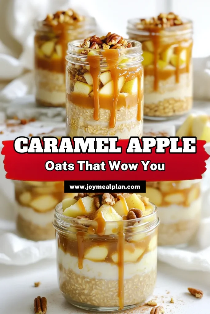 Start your day with a delicious twist on breakfast by making Caramel Apple Overnight Oats! This simple recipe combines rolled oats, almond milk, fresh apples, and a drizzle of caramel for a sweet morning treat. Perfect for meal prep, just mix, chill overnight, and enjoy a nutritious breakfast that will satisfy your cravings. Click through to discover the full recipe and tips for a beautiful presentation! #OvernightOats #HealthyBreakfast #MealPrep #CaramelApple