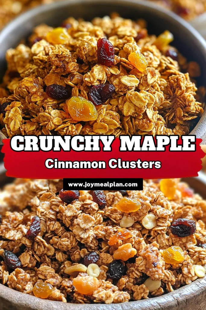 Indulge in the delightful crunch of homemade Maple Cinnamon Granola Clusters! This easy recipe combines wholesome oats, nuts, and dried fruits with a touch of maple syrup for a sweet, satisfying treat. Perfect for breakfast or a snack, these clusters are simple to make and store beautifully. Get ready to enjoy a healthy choice that’s both delicious and nutritious. Click through to explore how to create your own delicious granola!