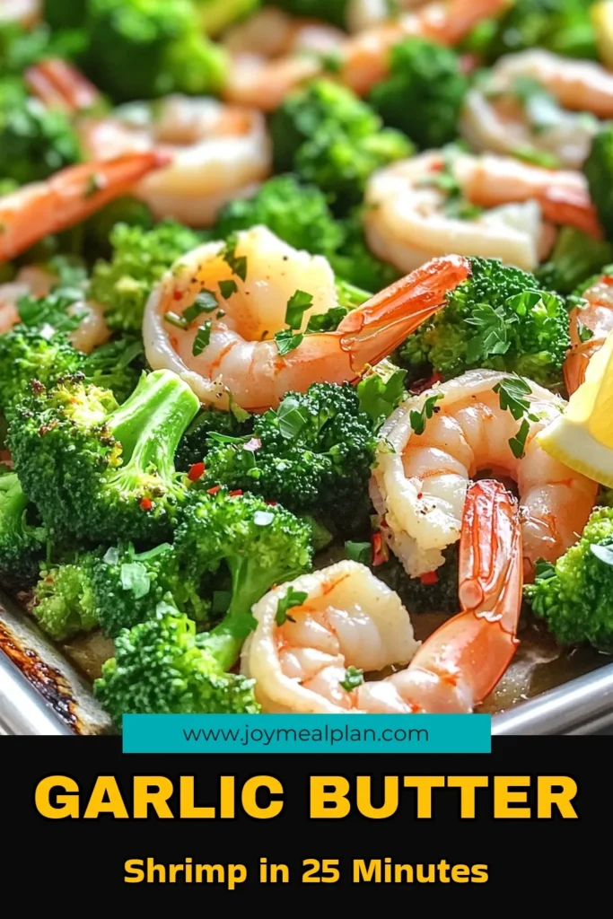 Savor the flavors of Sheet Pan Garlic Butter Shrimp & Broccoli Delight with this easy recipe! In just 25 minutes, enjoy perfectly cooked shrimp and vibrant broccoli coated in a rich garlic butter sauce. Perfect for busy weeknights or weekend gatherings, this dish is both delicious and visually stunning. Click to explore the full recipe and delight your taste buds tonight! #GarlicButterShrimp #EasyRecipes #HealthyDinner #SheetPanMeals