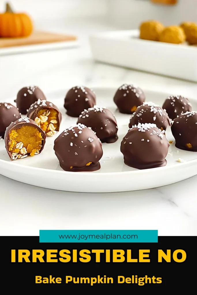 Indulge in the sweet and seasonal delight of No-Bake Chocolate Covered Pumpkin Bites! These easy-to-make treats combine creamy pumpkin puree, nut butter, and dark chocolate for a delicious snack that's perfect for fall. With just 20 minutes of prep, you can create a batch of about 15 bites that are both healthy and satisfying. Click to explore the full recipe and bring some pumpkin magic to your kitchen! #PumpkinTreats #NoBakeDesserts #HealthySnacking #ChocolateLovers
