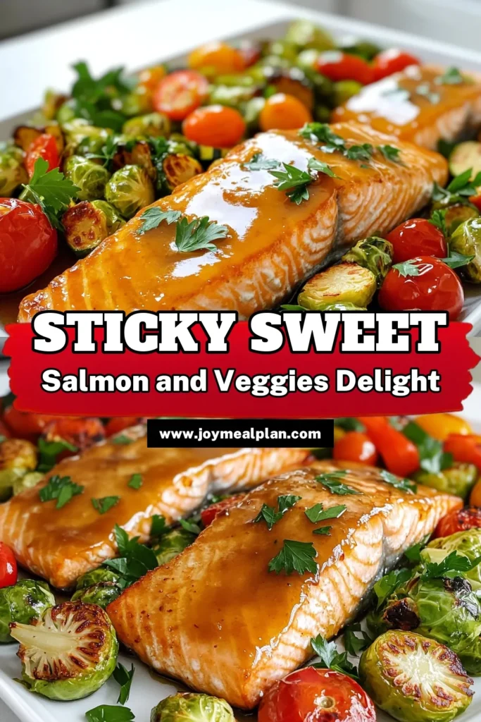 Elevate your dinner game with this Maple Glazed Salmon and Veggies Sheet Pan recipe! This easy one-pan dish combines perfectly baked salmon fillets with vibrant veggies, all drizzled in a delicious maple glaze. It's healthy, quick to prepare, and sure to impress! Click through to discover the full recipe and get ready for a delightful meal that’s as tasty as it is beautiful! #SheetPanDinner #MapleSalmon #HealthyEating #EasyRecipes