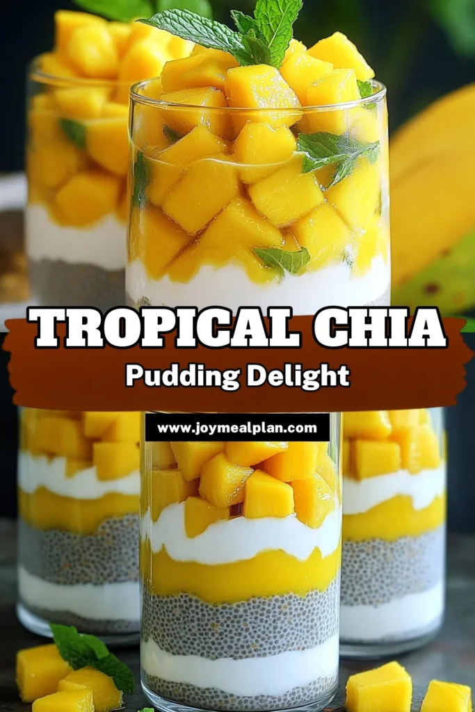 Indulge in a tropical escape with this Mango Coconut Chia Paradise recipe! This refreshing dessert features creamy chia pudding layered with ripe mango, all sweetened with maple syrup or honey. Perfect for a light treat, it's easy to make and a crowd-pleaser. Check out the step-by-step instructions and discover how to elevate your dessert game. Click now to explore more mouthwatering recipes! #MangoCoconutChia #ChiaPudding #TropicalDesserts #HealthyTreats