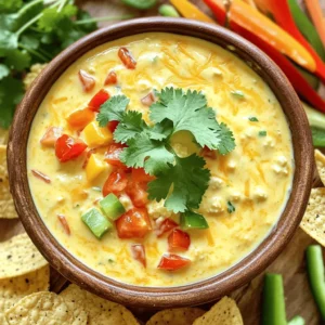 - 1 cup low-fat cottage cheese - 1 cup shredded sharp cheddar cheese - 1/2 cup diced fresh tomatoes - 1/2 cup diced bell pepper - 1/4 cup finely chopped red onion - 1 jalapeño, seeds removed and finely minced (optional for extra heat) - 1 teaspoon garlic powder - 1 teaspoon ground cumin - Salt and black pepper to taste - Fresh cilantro, chopped, for garnish This dish brings a healthy twist to traditional queso. Low-fat cottage cheese adds protein while keeping things creamy. Sharp cheddar gives a bold flavor that pairs well with fresh tomatoes. For added crunch, I love to include diced bell peppers and red onions. They add texture and a fresh taste. If you want some heat, try adding jalapeño. Just remove the seeds for less spice. Seasoning is key. Garlic powder and ground cumin provide depth. Adjust salt and black pepper to make it just right for you. Finally, fresh cilantro brightens the dish and adds color, making it fun to serve. This protein-rich queso is simple and delightful. It works perfectly with tortilla chips or fresh veggies for dipping. 1. Start by placing 1 cup of low-fat cottage cheese into a blender. 2. Add 1 teaspoon of garlic powder, 1 teaspoon of ground cumin, and a small pinch of salt and black pepper. 3. Blend the mixture for about 1-2 minutes. You want it smooth and creamy. 4. Carefully transfer the cottage cheese mixture into a large mixing bowl. 5. Now, stir in 1 cup of shredded sharp cheddar cheese. Use a spatula or a wooden spoon for even mixing. 1. Gently fold in 1/2 cup of diced fresh tomatoes, 1/2 cup of diced bell pepper, and 1/4 cup of finely chopped red onion. 2. If you like some heat, add 1 minced jalapeño, seeds removed. 3. Taste your queso and adjust the seasoning. Add more salt and black pepper if needed. 1. Pour your finished queso into a decorative serving bowl. 2. Garnish with a generous sprinkle of chopped fresh cilantro. 3. Serve with crispy tortilla chips or fresh vegetable sticks for dipping. Enjoy your delicious Protein Cottage Cheese Queso! To get that creamy texture, blend your cottage cheese well. Use a blender or food processor. Blend for about 1-2 minutes until smooth. If you want to avoid lumps, make sure to blend the cottage cheese before adding other ingredients. This helps create a silky base for your queso. If you want to switch up the cheese, use cream cheese or ricotta. Each cheese gives a different taste. For vegan options, try using tofu or a plant-based yogurt. These swaps can still give your dip a creamy feel. Want to spice things up? Add chili powder or cayenne pepper for a kick. You can also use smoked paprika for a deeper flavor. Different types of peppers can change the taste too. Try using poblano or banana peppers for a milder flavor while still keeping it exciting. {{image_4}} You can make this queso even heartier by adding protein. Chicken or turkey works great. Simply shred cooked chicken or turkey and mix it in. Black beans or chickpeas are also excellent choices. They add fiber and protein. Just rinse them well and fold them into the queso. These additions make your queso more filling and nutritious. Try adding new flavors to your queso. For a southwest twist, include corn and diced green chiles. This gives it a nice kick. You can also add spices like smoked paprika or chili powder. If you want a Mediterranean twist, try chopped olives and feta cheese. Both options bring a unique taste to your dish. The way you serve your queso can change the meal. Serve it in tacos or burrito bowls for a fun twist. Just spoon the queso over your choice of fillings. If you prefer a lighter option, use it as a sandwich spread. It adds a creamy layer to your favorite bread. Pair it with tortilla chips or fresh veggies for dipping. Enjoy the versatility of this dish! To keep your Protein Cottage Cheese Queso fresh, store leftovers in an airtight container. This helps prevent drying out. Make sure to refrigerate it within two hours of making. It will stay good in the fridge for about 3 to 5 days. If you notice any changes in smell or color, it’s best to toss it out. Yes, you can freeze queso! It’s a great way to save some for later. Use a freezer-safe container, leaving some space on top for expansion. When you’re ready to enjoy it again, thaw the queso in the fridge overnight. To reheat, place it in a pot over low heat, stirring often. You may need to add a splash of milk to restore creaminess. Heat it just until warm, not boiling, to keep the texture nice. Before serving leftover queso, check its texture. If it seems thick, stir in a little milk or water. This will help it return to a creamy state. Always taste before serving to ensure it still tastes fresh. If it smells off or has changed color, it’s best to discard it for safety. Enjoy your meal! Protein Cottage Cheese Queso is a creamy and flavorful dip. It blends cottage cheese and cheddar for a tasty treat. This dish is rich in protein, making it a smart choice for snacks or meals. Using low-fat cottage cheese keeps it light and healthy. It’s a perfect mix of flavors and textures, thanks to fresh veggies and spices. To add heat to your queso, include diced jalapeños. You can also try red pepper flakes for extra spice. If you like it hot, use spicy cheese instead of sharp cheddar. Mixing in hot sauce is another great way to kick up the heat. Adjust to your taste for the perfect balance. Yes, this recipe works well for meal prep. You can make it ahead and store it in the fridge. Just keep it in an airtight container. It tastes great for up to three days. To serve, reheat it gently on the stove or in the microwave. Enjoy it fresh with chips or veggies! This blog post showed you how to make a tasty, healthy Protein Cottage Cheese Queso. We explored the key ingredients, like low-fat cottage cheese and fresh veggies. Each step helped you blend flavors and textures perfectly. You learned how to store leftovers and personalized your queso with fun variations. Remember, cooking should be fun and flexible. Don’t be afraid to mix it up. Enjoy your queso and share it with friends!