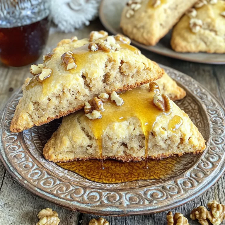 - 2 cups all-purpose flour - 1/2 cup packed brown sugar - 1 tablespoon baking powder - 1/2 teaspoon salt - 1/2 cup unsalted butter, cold and cut into small cubes - 1/2 cup heavy cream - 1/4 cup pure maple syrup - 1 large egg - 1 teaspoon vanilla extract - 1/2 cup chopped walnuts or pecans (optional) - Extra maple syrup for drizzle (optional) You will need basic ingredients for these scones. First, all-purpose flour gives them structure. Brown sugar adds sweetness and a hint of caramel flavor. Baking powder makes them rise and become light. Salt balances the sweetness and enhances flavor. Cold unsalted butter is key. It creates a flaky texture. Cut it into small cubes for easy mixing. Heavy cream adds richness and moisture. Pure maple syrup gives them a lovely maple taste. You will also use a large egg for binding. Vanilla extract adds depth to the flavor. If you like nuts, add chopped walnuts or pecans for crunch. Finally, drizzle extra maple syrup on top for an extra sweet touch. Gather these ingredients, and you’ll be ready to bake delicious scones! First, preheat your oven to 400°F (200°C). This step is key to getting those scones golden and crisp. Next, line your baking sheet with parchment paper. This helps prevent the scones from sticking. In a large bowl, combine 2 cups of all-purpose flour, 1/2 cup of packed brown sugar, 1 tablespoon of baking powder, and 1/2 teaspoon of salt. Whisk these dry ingredients together until they are mixed well. This ensures even flavor throughout your scones. Now, it’s time to work in the butter. Take 1/2 cup of cold, unsalted butter cut into small cubes. Add this to your dry mixture. Use a pastry cutter or your fingertips to mix it in. You want the mixture to look like coarse crumbs, with some pea-sized pieces of butter still visible. This will help make your scones flaky. In a separate bowl, whisk together 1/2 cup of heavy cream, 1/4 cup of pure maple syrup, 1 large egg, and 1 teaspoon of vanilla extract. Mix until smooth. Next, pour the wet ingredients into the dry mixture. Gently mix with a spatula until just combined. Be careful not to over-mix; it’s okay if the dough is slightly sticky. If you want to add nuts, fold in 1/2 cup of chopped walnuts or pecans now. Turn the dough onto a floured surface. Knead it gently a few times until it comes together. Pat the dough into a circle, about 1-inch thick. Using a sharp knife, cut the dough into 8 wedges. Transfer each wedge to your baking sheet, leaving space between them. Bake these scones for 15-18 minutes until they are golden brown. Let them cool slightly before drizzling with extra maple syrup if you like. Enjoy! To make great scones, start with cold butter. Cold butter gives scones a flaky texture. This makes each bite light and airy. Cut the butter into small cubes. Then, mix it into the flour until it looks like coarse crumbs. Leave some pea-sized pieces of butter. This step is key for the best texture. Do not over-mix the dough. You want to combine the wet and dry ingredients gently. Stir until just combined. The dough should still feel a little sticky. Over-mixing can lead to tough scones, which is not what you want. Present your scones on a nice plate. Warm scones look more inviting. You can garnish them with extra walnuts or pecans. This adds a nice crunch and flavor. Drizzling with maple syrup gives added sweetness and a beautiful shine. It makes the scones even more tempting for guests. Avoid overworking the dough. This can make your scones dense and chewy. Remember, less is more when mixing. Keep an eye on the baking time and temperature. Bake your scones at 400°F (200°C) for 15-18 minutes. Check them after 15 minutes. They should be golden brown on top. If they are too pale, they need more time. {{image_4}} You can change the flavor of your scones easily. Try adding different nuts for a crunch. Pecans or walnuts work great. Nuts add a nice texture and flavor. You can also mix in chocolate chips. They bring a sweet touch that pairs well with maple syrup. Dried fruits like cranberries or raisins add a chewy element too. These simple swaps make every batch unique. If you need a gluten-free option, use alternative flours. Almond flour or oat flour can work well. You can also make these scones dairy-free. Replace the cream with coconut cream. For butter, try using a dairy-free stick. These adjustments keep the taste while meeting dietary needs. Change the scone flavors with the seasons. In fall, add pumpkin spice for warmth. This gives your scones a cozy, festive taste. For a summer twist, add lemon zest. It brightens the flavor and adds a fresh touch. Both variations keep the scones exciting all year round. To keep your scones fresh, place them in an airtight container. This helps maintain their texture and flavor. Line the container with paper towels. This will absorb any moisture and keep them crisp. Store at room temperature for up to three days. If you want to keep them longer, freezing is a great option. To freeze scones, wrap each one in plastic wrap. Place them in a freezer-safe bag. They can last for up to three months in the freezer. Just make sure to label the bag with the date. This way, you can enjoy bakery-style treats anytime! To enjoy scones at their best, reheating is key. You can use an oven or a microwave. For oven reheating, preheat to 350°F (175°C). Place the scones on a baking sheet. Heat for about 5-10 minutes until warm. This keeps them crisp on the outside. If you use a microwave, set it to low power. Heat each scone for about 15-20 seconds. Watch closely to avoid making them tough. They are best served warm. Try adding a drizzle of maple syrup on top for extra sweetness! Yes, you can. All-purpose flour works best for these scones. If you want a healthier option, try whole wheat flour. Just remember, it may change the texture a bit. You can also use gluten-free flour blends. Just ensure they include a binding agent like xanthan gum. This helps the scones hold together well. Look for golden brown tops on your scones. They should feel firm to the touch. If you insert a toothpick, it should come out clean. Baking time is usually around 15 to 18 minutes. Keep an eye on them to avoid burning. Absolutely! You can prepare the dough and chill it for up to 24 hours. Just wrap it tightly in plastic wrap. When you’re ready to bake, cut the scones and bake straight from the fridge. This helps keep them flaky and light. If you don’t have heavy cream, try using whole milk or half-and-half. For a dairy-free option, use coconut cream. Another good choice is almond milk mixed with a bit of oil. This helps mimic the richness of heavy cream. These scones stay fresh for about 2-3 days at room temperature. Store them in an airtight container. If you want to keep them longer, freeze them. They can last up to 3 months in the freezer. Just reheat in the oven when you're ready to enjoy them again. You now have a complete guide for making tasty scones. We covered the ingredients, step-by-step instructions, and helpful tips. I shared ways to adjust flavors and how to store your scones. Avoid common mistakes for the best results. Remember, the key is to work with cold butter and not over-mix your dough. Enjoy your baking experience and try different variations. With practice, you'll master these delicious scones and impress everyone!