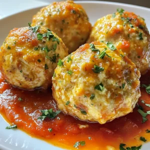 To make Ricotta Chicken Meatballs, you need these key items: - 1 lb ground chicken - 1 cup ricotta cheese - 1/2 cup grated Parmesan cheese - 1/2 cup breadcrumbs, preferably Italian-style - 1 large egg, at room temperature - 2 cloves garlic, minced - 1 teaspoon dried oregano - 1 teaspoon dried basil - Salt and freshly ground black pepper to taste - 1/4 cup fresh parsley, finely chopped - 1 cup marinara sauce, for serving These ingredients blend well to create a moist and flavorful meatball. The ricotta cheese adds creaminess, while the chicken keeps it light. You can boost the flavor of your meatballs with some optional add-ins: - Red pepper flakes for heat - Chopped spinach for extra greens - Feta cheese for a tangy twist - Sun-dried tomatoes for a burst of flavor These add-ins can elevate the taste and make the meatballs even more exciting. The right marinara sauce can make your dish shine. Here are some suggestions: - Homemade marinara for a personal touch - Store-bought marinara for quick meals - Spicy marinara for a kick - Pesto sauce for a unique twist Choose a sauce that fits your taste. The perfect sauce will complement the meatballs beautifully. {{ingredient_image_2}} Start by gathering all your ingredients. You need: - 1 lb ground chicken - 1 cup ricotta cheese - 1/2 cup grated Parmesan cheese - 1/2 cup breadcrumbs - 1 large egg - 2 cloves garlic - 1 teaspoon dried oregano - 1 teaspoon dried basil - Salt and pepper - 1/4 cup fresh parsley - 1 cup marinara sauce Next, preheat your oven to 400°F (200°C). Line a baking sheet with parchment paper. This will help with easy cleanup later. In a large bowl, combine all the ingredients. Start with the ground chicken, then add the ricotta cheese and Parmesan cheese. Mix in the breadcrumbs, egg, minced garlic, oregano, basil, salt, pepper, and parsley. Use your hands or a spatula to mix. Make sure not to overmix. You want soft and tender meatballs. With slightly damp hands, scoop out the chicken mixture. Form it into 1-inch meatballs. Place them on the baking sheet. Make sure to leave space between each meatball. This helps them cook evenly. Now, bake the meatballs in the oven for 20-25 minutes. They should reach an internal temperature of 165°F (74°C). The outside will turn golden-brown. While they bake, heat the marinara sauce in a small pot. Stir it occasionally to keep it from sticking. After baking, take the meatballs out of the oven. Serve them hot with the marinara sauce drizzled on top or on the side for dipping. Enjoy your delicious Ricotta Chicken Meatballs! To make sure your meatballs stay tender, mix the ingredients gently. Overmixing can make them tough. Use your hands or a spatula. Aim for a light touch. Keep the meatballs around one inch in size for even cooking. Dampen your hands slightly while shaping them to help avoid sticking. Preheat your oven to 400°F (200°C). Line the baking sheet with parchment paper or a silicone mat. This helps with easy cleanup and prevents sticking. Space the meatballs about one inch apart. This allows hot air to circulate, cooking them evenly. Bake for 20-25 minutes until they reach 165°F (74°C) inside. Look for a nice golden-brown color on the outside. Presentation adds joy to your meal! Serve the meatballs on a large plate or in a rustic bowl. Garnish with extra chopped parsley and a sprinkle of grated Parmesan. This adds color and flavor. Pair them with garlic bread or a fresh salad for a complete dish. A drizzle of warm marinara sauce on top or on the side makes it even better. Pro Tips Use Chilled Ingredients: Ensure your ricotta and chicken are cold before mixing. This helps the meatballs maintain their shape during cooking. Don't Overmix: Mix the ingredients just until combined. Overmixing can lead to tough meatballs, so handle the mixture gently. Variations with Herbs: Feel free to experiment with different herbs like thyme or rosemary for added flavor. Fresh herbs can elevate the dish even further. Perfect Dipping Sauce: For a twist, try adding a splash of red wine or balsamic vinegar to your marinara sauce for a richer taste. {{image_4}} You can switch ground chicken for other meats. Try ground turkey for a lean option. Ground beef adds a rich taste. If you like pork, use ground pork. For cheese, swap ricotta for cottage cheese. This change adds a different texture. Mozzarella can also work for a fun twist. To make these meatballs vegetarian, use plant-based ground meat. These options often taste great and are easy to find. You can also use mashed beans or lentils. They add protein and fiber. For the cheese, use a vegan ricotta or cashew cheese. This keeps the dish flavorful for everyone. You can change the herbs to fit your taste. Try adding thyme or rosemary for a twist. For a spicy kick, add red pepper flakes. You can mix in chopped sun-dried tomatoes for a tangy flavor. Experiment with different cheeses too, like feta or goat cheese. These changes will make your meatballs unique every time. Store your leftover meatballs in an airtight container. Keep them in the fridge for up to three days. Make sure they cool down before sealing them. This helps keep them fresh. You can also place them in a shallow dish and cover with plastic wrap. This method works well too. If you want to save meatballs for later, freezing is a great option. First, let them cool completely. Then, place them on a baking sheet in a single layer. Freeze for about an hour. Once frozen, transfer them to a freezer-safe bag. Label the bag with the date. They can last up to three months in the freezer. To reheat meatballs, the oven is your best friend. Preheat the oven to 350°F (175°C). Place the meatballs on a baking sheet and cover with foil. Heat for about 15-20 minutes. If you prefer, you can also microwave them. Place meatballs in a microwave-safe dish, cover with a lid, and heat for 1-2 minutes. Check to make sure they are hot all the way through before serving. Yes, you can use ground turkey or lean ground beef instead. Both will work well. Ground turkey has a similar taste and texture. Lean ground beef adds a richer flavor. If you opt for another meat, keep the fat content in mind. Check the internal temperature of the meatballs. They should reach 165°F (74°C). You can use a meat thermometer for this. The meatballs should also have a slight golden-brown color on the outside. If you cut one open, the center should be no longer pink. You can serve these meatballs with several sides. Garlic bread pairs nicely and so does a fresh side salad. Pasta is a classic option, especially with marinara sauce. You can also serve the meatballs on a sub roll for a delicious sandwich. You learned about making delicious ricotta chicken meatballs from start to finish. We covered key ingredients, steps to prepare, and ways to enhance flavor. You now have tips for perfect meatballs and ideas for variations. These meatballs are easy to store and reheat, making meals simple. Don’t be afraid to experiment with different flavors or ingredients. Enjoy creating your own version of this dish! Your kitchen adventure starts now.