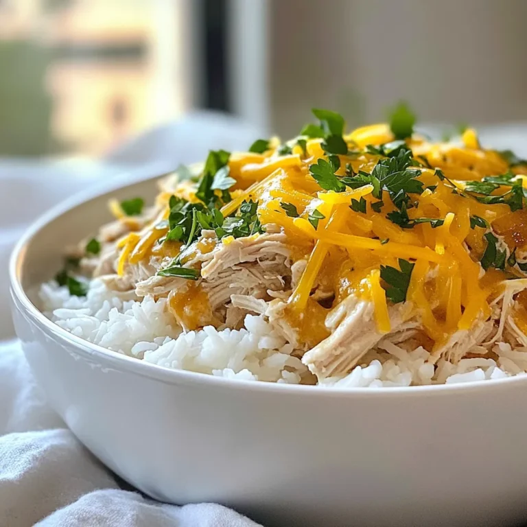 - 4 boneless, skinless chicken breasts - 1 packet (1 oz) ranch dressing mix - 1 can (10.5 oz) cream of chicken soup - 1 cup low-sodium chicken broth - 1 cup sour cream - 1 cup shredded cheddar cheese The main ingredients are simple and easy to find. Boneless, skinless chicken breasts are the star of our dish. They stay juicy and soak up all the ranch flavor. The ranch dressing mix adds a nice, zesty taste. Cream of chicken soup keeps the dish rich and creamy. Chicken broth adds depth and moisture to the meal. Sour cream adds a slight tang and makes everything smooth. Shredded cheddar cheese melts beautifully on top and makes each bite even better. - 1 tablespoon garlic powder - 1 teaspoon onion powder - 1/2 teaspoon black pepper - Fresh parsley, chopped (for garnish) Seasonings bring the dish to life. Garlic powder adds warmth and depth. Onion powder gives a subtle sweetness. Black pepper adds a mild kick to balance the flavors. Fresh parsley is the final touch, adding color and freshness. It looks lovely on top and brightens the dish. With these ingredients, you create a warm, comforting meal that everyone will love. You can easily mix and match based on what you like or have at home. {{ingredient_image_2}} To start, I mix the ranch dressing mix with the cream of chicken soup. Next, I add the chicken broth, garlic powder, onion powder, and black pepper. I stir all these ingredients together until they form a smooth and creamy mixture. This step is key, as it builds the rich flavor of the dish. Now it’s time to coat the chicken breasts. I place the boneless, skinless chicken into the creamy sauce. Each piece should be well-covered to soak up the flavor. After that, I cover the crock pot. I choose to cook on low for 6-7 hours for tender chicken. If I’m in a hurry, I can set it to high for 3-4 hours instead. About 30 minutes before serving, I carefully remove the chicken from the pot. Using two forks, I shred the chicken into bite-sized pieces. This lets the chicken soak in all the tasty sauce. I then return the shredded chicken to the crock pot. I stir in the sour cream and half of the shredded cheddar cheese until everything is creamy. Next, I cover the pot again and let it cook on low for another 30 minutes. This allows the flavors to meld. Just before serving, I sprinkle the rest of the cheddar cheese on top. I let it melt slightly under the lid for a cheesy finish. Finally, I add freshly chopped parsley for a burst of color. Cooking on Low vs. High When you make Crock Pot Ranch Chicken, you can choose between low and high settings. Cooking on low takes about 6 to 7 hours. This method makes the chicken very tender. If you’re in a hurry, the high setting cooks it in 3 to 4 hours. Both ways work well, but low gives better flavor and texture. Prepping Ingredients in Advance Prep your ingredients the night before. You can mix the ranch dressing, soup, and spices in a bowl. Store it in the fridge. The next day, just add your chicken and broth. This saves time and makes your meal plan easy. Recommended Add-ins or Spices Want to boost the taste? Try adding a teaspoon of paprika or a pinch of cayenne pepper for heat. You can also mix in frozen peas or corn during the last hour of cooking. This adds color and texture. Serving Suggestions for Maximum Enjoyment Serve your ranch chicken over fluffy rice or creamy mashed potatoes. These sides soak up the rich sauce. Top with extra shredded cheese and chopped parsley for a fresh touch. This makes your meal look great and taste even better. Pro Tips Marinate for Extra Flavor: For even more flavor, marinate the chicken in the ranch dressing mix and some of the chicken broth for a few hours or overnight before cooking. This will enhance the taste throughout the chicken. Customize the Cheese: Experiment with different types of cheese like pepper jack for a spicy kick or mozzarella for a milder flavor. Mixing cheeses can also add depth to the dish. Add Veggies: Consider adding vegetables like bell peppers or spinach in the last hour of cooking. This will not only add color but also increase the nutritional value of your meal. Leftover Magic: This dish makes fantastic leftovers! Use the shredded ranch chicken in wraps, on salads, or as a pizza topping for a quick and delicious meal. {{image_4}} Alternatives to Chicken If you want a change from chicken, you can use turkey breasts. They are just as tasty and have a similar texture. Another great option is pork loin. It cooks well with the same ranch flavors. If you prefer a meatless dish, chickpeas or tofu can also work. They soak up the sauce nicely and add protein. Different Cream Soups You can switch out the cream of chicken soup for cream of mushroom or cream of celery soup. Both options add a nice twist to the dish. For a lighter version, try using a low-fat cream soup. This keeps the meal creamy but helps with calories. Adding Vegetables Adding vegetables is an easy way to boost flavor and nutrition. You can mix in chopped carrots, bell peppers, or peas. These add color and crunch. You can also use frozen mixed veggies. Just toss them in during the last hour of cooking. This way, they stay crisp and fresh. Incorporating Different Cheeses While cheddar cheese is classic, you can try other cheeses for fun. Cream cheese adds a rich texture. Monterey Jack gives a mild flavor and melts beautifully. For a kick, add pepper jack cheese. It brings heat and creaminess, making the dish even more exciting. To store your leftover Crock Pot Ranch Chicken, follow these steps: - Let the dish cool to room temperature. - Transfer it to an airtight container. - Label the container with the date. This helps keep it fresh. In the fridge, it lasts about 3 to 4 days. Always check for any off smells or changes in texture before eating. If you want to save some for later, freezing is a great option. - Use a freezer-safe container or a heavy-duty freezer bag. - Remove as much air as possible to prevent freezer burn. - Label the bag with the date. Your ranch chicken will stay good in the freezer for up to 3 months. When you’re ready to eat it, thaw it overnight in the fridge. To reheat, place the chicken in a pot over low heat. Stir until it's hot throughout. You can also use the microwave; just be sure to cover it to keep moisture in. Enjoy your tasty meal again! Best Side Dishes Crock Pot Ranch Chicken pairs well with many sides. Here are some ideas: - Fluffy rice - Creamy mashed potatoes - Steamed broccoli - Fresh green salad - Garlic bread These sides soak up the sauce and balance the meal. Pairing Options for a Complete Meal To make your meal complete, think about adding a few more items: - A light dessert, like fruit salad - A crisp drink, such as iced tea - A warm roll to enjoy with the sauce These options make your dinner feel special and satisfying. Stovetop Cooking Instructions Yes, you can cook this on the stovetop! Here’s how: 1. In a large skillet, mix ranch dressing mix, cream of chicken soup, and chicken broth. 2. Add garlic powder, onion powder, and black pepper. Stir well. 3. Place the chicken breasts in the skillet, coating them with the sauce. 4. Cover and cook on low heat for about 20-30 minutes or until the chicken is cooked through. 5. Shred the chicken and stir in sour cream and cheese as instructed. This method saves time and still gives great flavor. Dairy Alternatives for Ingredients Yes, you can make this meal dairy-free! Here are some swaps: - Use dairy-free sour cream or cashew cream instead of sour cream. - Choose a dairy-free creamy soup, like coconut cream soup. - For cheese, opt for a dairy-free cheese alternative. These swaps keep the dish creamy and delicious without dairy. Crock Pot Ranch Chicken is easy and tasty. You need simple ingredients like chicken, ranch mix, and cheese. The step-by-step guides help you prepare, cook, and enjoy this dish. Tips for slow cooking and storage keep your dinner hassle-free. You can also change ingredients for different flavors. This meal is great for busy days or family gatherings. Enjoy your new favorite recipe and share it with friends!