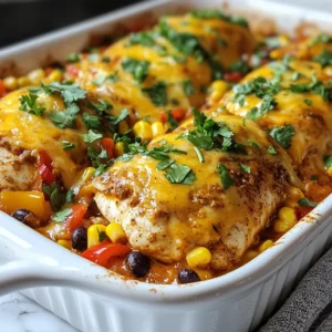 - 4 boneless, skinless chicken breasts - 1 tablespoon olive oil - 1 teaspoon ground cumin - 1 teaspoon chili powder - 1 teaspoon garlic powder - Salt and black pepper to taste - 1 cup assorted bell peppers (red, yellow, and green), sliced - 1 medium onion, sliced - 1 cup corn kernels (fresh or canned) - 1 cup black beans, rinsed and drained - 1 cup shredded Monterey Jack cheese - 1 cup diced tomatoes with green chilies - Fresh cilantro, chopped, for garnish This dish starts with chicken breasts. I use boneless and skinless ones for easier cooking. Next, I add spices. Ground cumin, chili powder, and garlic powder give a great flavor. I also add salt and black pepper to taste. For veggies, I choose colorful bell peppers and onions. They bring sweetness and crunch. Corn kernels add a nice texture, while black beans boost the protein. Finally, I use shredded Monterey Jack cheese. This cheese melts beautifully and adds creaminess. Diced tomatoes with green chilies add a tangy kick. Don't forget fresh cilantro! It gives a bright finish. Gather these ingredients for a tasty Mexican Chicken with Cheese Sauce. {{ingredient_image_2}} - Preheat your oven to 375°F (190°C). - Season both sides of the chicken breasts with ground cumin, chili powder, garlic powder, salt, and black pepper. - Heat olive oil in a large skillet over medium heat. - Add the seasoned chicken breasts to the skillet. Cook for 4-5 minutes on each side until golden brown. - Remove the chicken from the skillet and set it aside to cool slightly. - In the same skillet, add the sliced bell peppers and onion. Sauté for about 4-5 minutes until they soften. - Mix in the corn and black beans. Cook for an additional 2 minutes to heat through. - Place the seared chicken breasts in a baking dish. - Top each chicken breast with the sautéed vegetable mixture. - Pour the diced tomatoes with green chilies over the chicken and vegetables. - Sprinkle the shredded Monterey Jack cheese evenly on top. - Cover the baking dish with aluminum foil and bake for 25 minutes. - After 25 minutes, remove the foil. Bake for an extra 10 minutes until the cheese is bubbly and golden. - Allow the dish to rest for a few minutes after baking. - Garnish with freshly chopped cilantro before serving. - Serve directly in the baking dish or transfer to a platter. Pair with warm tortillas or rice for a complete meal. Enjoy! Achieving Perfectly Cooked Chicken To get juicy chicken, start with even thickness. Pound the chicken breasts slightly if they are uneven. This helps them cook evenly. Season both sides well with spices. Searing them on high heat creates a lovely crust. Make sure not to overcrowd the skillet; it can lower the heat. Always check the internal temperature. It should reach 165°F (74°C) for safety. Sautéing Vegetables to Enhance Flavors Sautéing the vegetables adds depth to the dish. Start with onions, as they take longer to cook. Cook them until they are soft and fragrant. Then add bell peppers, corn, and black beans. Stir often to avoid burning. Sautéing brings out the natural sweetness of the veggies and adds great flavor. Adding Extra Spices If you love heat, add cayenne pepper or paprika to the chicken seasoning. For a smoky taste, smoked paprika works great. You can also mix in some oregano or thyme for an earthy flavor. Feel free to adjust the spices to suit your taste. Using Different Cheese Types While Monterey Jack is creamy and mild, you can try other cheeses. Cheddar adds sharpness, while Pepper Jack brings heat. For a gourmet touch, mix in some crumbled queso fresco. Experimenting with cheese can make your dish unique every time. Styling for Serving Serve the chicken directly in the baking dish for a rustic look. For a more elegant presentation, transfer it to a stylish platter. Garnish with fresh cilantro right before serving. This adds a pop of color and freshness, making the dish more appealing. Accompaniments Suggestions Pair your Mexican chicken with warm tortillas or fluffy rice. You can also serve it with a side of guacamole or salsa for extra flavor. A fresh salad with lime dressing can balance the richness of the cheese. These sides complement the main dish beautifully. Pro Tips Perfectly Sear the Chicken: Ensure your skillet is hot enough before adding the chicken to achieve a nice golden crust. This seals in the juices and enhances the flavor. Customize the Veggies: Feel free to add or substitute other vegetables such as zucchini or mushrooms to suit your taste preferences and add more color to the dish. Cheese Options: While Monterey Jack is delicious, you can experiment with other cheeses like pepper jack for a spicy kick or cheddar for a sharper flavor. Resting Time: Allow the dish to rest for a few minutes after baking. This helps the flavors meld and makes it easier to serve without falling apart. {{image_4}} Chicken Alternatives You can swap chicken for turkey or even pork. These meats work well in this dish. If you prefer seafood, shrimp can also be a great choice. Just adjust the cooking times as needed. Vegetarian Version Options For a vegetarian twist, replace chicken with hearty veggies. Try using zucchini, eggplant, or mushrooms. You can also add tofu for extra protein. This makes a filling meal without meat. Spicy Additions If you love heat, add jalapeños or serrano peppers. Diced green chilies can also boost spice levels. For a smoky flavor, include chipotle powder or smoked paprika. Adjust the amount to your taste. Different Cheesy Combinations While Monterey Jack cheese is delicious, you can mix it up. Cheddar adds a sharp flavor, while pepper jack brings heat. For a creamier texture, try using cream cheese. Blend different cheeses for more depth. Casserole Bakes Serve this dish as a casserole. Layer the chicken and veggies in a baking dish. Top with cheese and bake until bubbly. This makes for easy serving and delicious leftovers. Tacos or Bowls You can also serve this in tacos or bowls. Spoon the chicken and cheese mixture into tortillas. Top with avocado, sour cream, or salsa. This adds a fun twist and makes for a great party dish. - Refrigerating: You can store leftovers in an airtight container. This keeps the chicken moist and fresh. Make sure to refrigerate within two hours after cooking. It should last for about 3 to 4 days in the fridge. - Freezing Guidelines: If you want to keep it longer, freeze the chicken. Place it in a freezer-safe bag or container. Make sure to remove as much air as possible. It can stay good for up to 3 months. When ready to eat, thaw it in the fridge overnight. - Best Methods for Reheating: The best way to reheat is in the oven. Preheat your oven to 350°F (175°C). Place the chicken in a baking dish and cover it with foil. Heat for about 20 minutes or until warm. You can also use a microwave. Heat on medium power for 2 to 3 minutes. - Tips for Maintaining Flavor: To keep the flavors, add a splash of chicken broth or water before reheating. This helps keep the chicken juicy. You can also sprinkle a little cheese on top before reheating for a cheesy boost. You can store leftovers in the fridge for 3 to 4 days. Make sure to keep them in an airtight container. For longer storage, freeze them. In the freezer, they can last up to 3 months. Just remember to label the container with the date. Yes, you can use frozen chicken breasts. Just thaw them first in the fridge overnight. This helps them cook evenly. If you cook them from frozen, increase the cooking time by about 50%. If you don’t have Monterey Jack cheese, you can use cheddar or pepper jack cheese. Both melt well and add great flavor. Gouda or mozzarella also work as tasty options. To add more heat, you can include chopped jalapeños or a dash of cayenne pepper. For a smoky flavor, try using chipotle powder. Adding hot sauce to the tomato mixture also gives it a nice kick. Yes, you can prepare this dish ahead of time. You can season the chicken and cook the veggie mixture a day before. Just keep them in the fridge. When ready, assemble and bake. It saves time on busy nights. This guide covers all you need for a delicious chicken dish. We explored the ingredients, step-by-step instructions, and tips for cooking and storing your food. Remember, you can swap ingredients for your taste and create unique flavors. The right spices and toppings can make all the difference. Don't be afraid to get creative with variations or to adjust for leftovers. Enjoy making this dish, and have fun sharing with family and friends!