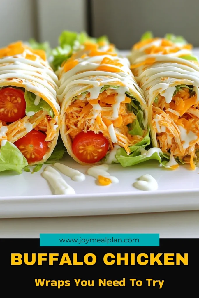 Savor the incredible flavors of Buffalo Chicken Bliss Wraps! This delicious recipe combines tender chicken with zesty buffalo sauce, fresh veggies, and creamy dressing, all wrapped in warm tortillas for a delightful meal. Perfect for game day or a quick dinner, these wraps are easy to make and bursting with flavor. Click through for the full recipe and tips to impress your family and friends! #BuffaloChicken #Wraps #EasyRecipes #ComfortFood