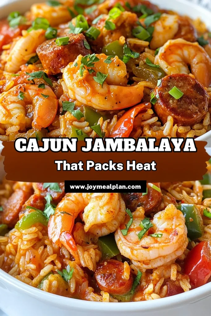 Discover the flavors of the South with this Spicy Cajun Jambalaya! This easy jambalaya recipe combines succulent shrimp and sausage for a one-pot jambalaya that’s bursting with authentic Cajun taste. Perfect for gatherings or a cozy dinner at home, this Cajun jambalaya recipe is a must-try. Save this delicious shrimp and sausage jambalaya for your next meal! #CajunJambalaya #EasyJambalayaRecipe #SpicyCajunJambalaya #OnePotJambalaya