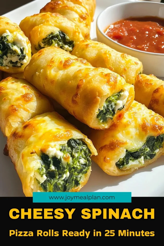 Get ready to indulge in these Cheesy Spinach Air Fryer Pizza Rolls! Packed with fresh spinach and a creamy blend of cheeses, these savory bites are perfect for snacking or sharing. With easy steps and a quick air fryer method, you'll have golden, crispy rolls in no time! Explore the full recipe and elevate your appetizer game today. Don’t forget to dip them in marinara for the ultimate flavor! #AirFryerRecipes #SnackIdeas #PizzaRolls #EasyRecipes