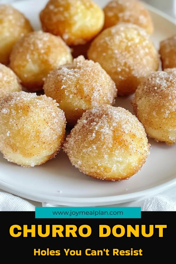 Indulge in the sweet, cinnamon-infused goodness of churro donut holes with this easy recipe! Perfect for satisfying your cravings, these delightful bites are crispy on the outside and soft inside. Follow simple steps to create these mouthwatering treats that everyone will love. Click through to explore the full recipe and make your kitchen a haven of deliciousness! #ChurroDonutHoles #DessertRecipes #BakingAtHome #FoodieFun