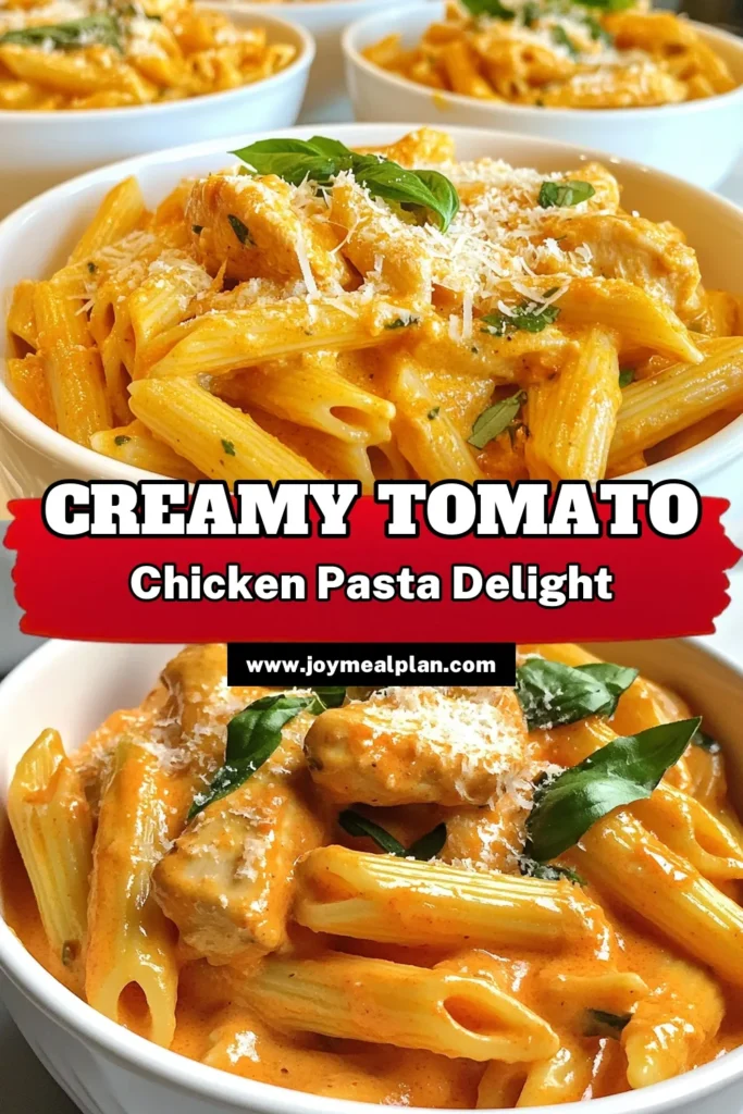 Discover the delightful flavors of creamy tomato basil chicken penne, a must-try in your penne pasta recipes collection. This easy creamy chicken pasta dish combines tender chicken with a rich tomato basil sauce recipe, creating a comforting meal in just 30 minutes. Perfect for busy nights! Click to save and recreate this simple yet delicious recipe tonight! #ChickenPenne #EasyPasta #PastaRecipes #CreamyChicken