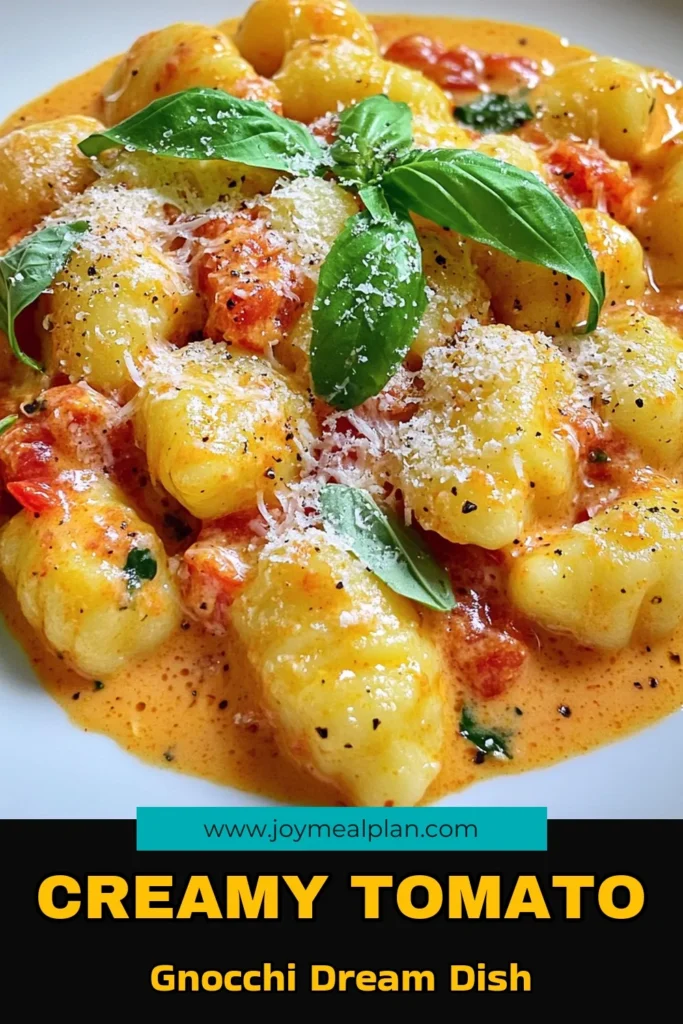 Indulge in this Heavenly Creamy Tomato Gnocchi recipe that’s bursting with flavor! With just a few ingredients like gnocchi, garlic, crushed tomatoes, and creamy goodness, you can whip up a delicious meal in under 15 minutes. Perfect for a cozy dinner, this dish is a must-try. Click through for the full recipe and impress your family with this comforting dish! #Gnocchi #TomatoSauce #EasyRecipes #ItalianCuisine