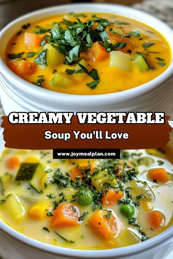 Warm up with this creamy vegetable soup, the ultimate vegan soup recipe for healthy eating! Packed with rich flavors from coconut milk and fresh veggies, this easy soup recipe is a delightful way to nourish your body. Perfect for any time of year, it brings comfort and satisfaction in every bowl. Try this creamy coconut milk soup today! Save it for your next meal prep. #CreamyVegetableSoup #VeganSoupRecipe #HealthyVegetableSoup #EasySoupRecipe