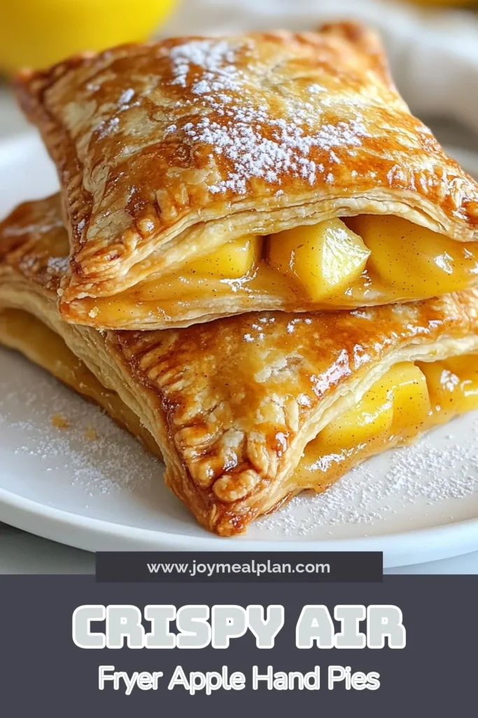 Craving a sweet treat? Try these delicious Air Fryer Apple Hand Pies! This easy apple hand pie recipe combines fresh apples with warm spices for a delightful homemade dessert. Perfect for quick apple desserts, these air fryer desserts are golden brown, crispy, and oh-so-satisfying. Make them today for a fun snack or dessert! Don’t forget to save this recipe for later! #AirFryerAppleHandPies #EasyAppleHandPieRecipe #HomemadeHandPies #AirFryerDesserts