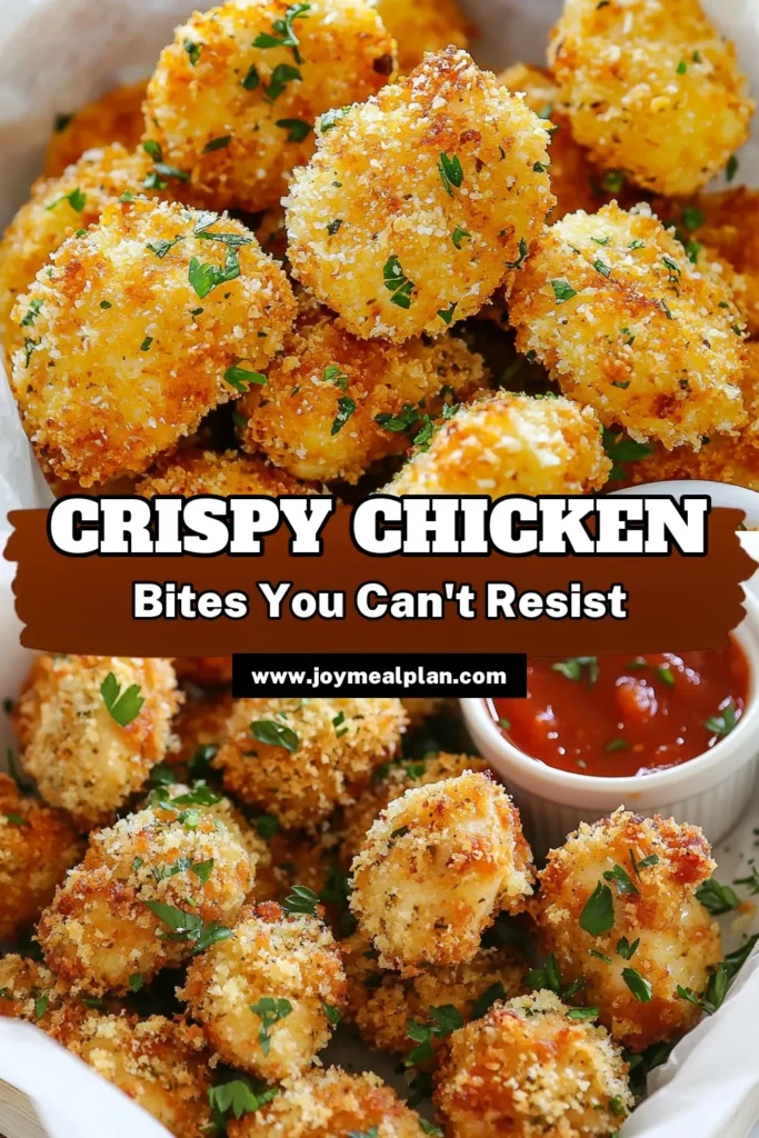 Looking for a mouthwatering appetizer? Try these oven baked chicken bites! This crispy chicken bites recipe features panko breaded chicken that's packed with herbs and flavor, making it an easy choice for your next gathering. Perfect as an easy chicken appetizer, these baked bites are simple to make and ready in just 35 minutes. Don't miss out—save this herb-infused chicken recipe for your next party! #ChickenBites #EasyAppetizers #PankoChicken #BakedChicken