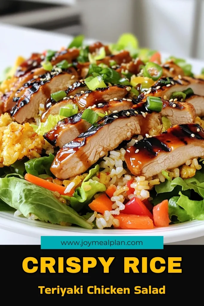 Savor the deliciousness of Teriyaki Chicken Crispy Rice Salad! This delightful dish combines tender grilled chicken, crunchy crispy rice, and fresh veggies, all tossed in a tasty teriyaki dressing. Perfect for a light lunch or dinner, this recipe is sure to impress your family and friends. Click through for easy step-by-step instructions and make your meal memorable today! #TeriyakiChicken #HealthySalad #EasyRecipes #DinnerIdeas