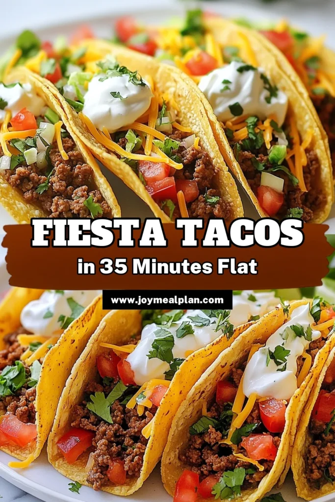 Craving a delicious taco night? Try these easy ground beef tacos that will transform your fiesta! This easy taco recipe features a flavorful homemade taco filling made with perfectly seasoned ground beef, fresh veggies, and creamy sour cream. Perfect for gatherings or a cozy dinner, these tacos are sure to impress. Ready to elevate your taco game? Save this recipe now! #GroundBeefTacos #EasyTacoRecipe #TacoNightRecipe #FiestaTacos