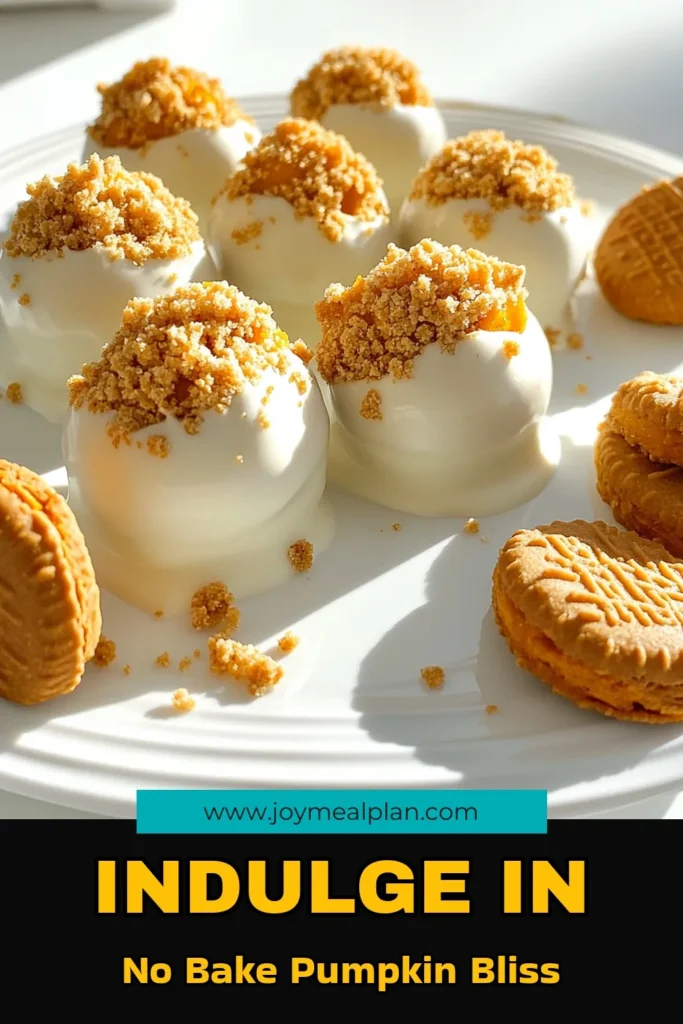 Indulge in the festive flavors of fall with these No Bake Biscoff Pumpkin Truffles! Made with creamy pumpkin puree, Biscoff cookie crumbs, and a sweet chocolate coating, these truffles are the perfect no-fuss treat. Ready in just 1 hour and 15 minutes, they’re a delightful addition to any gathering or a special snack just for you. Click through to discover the full recipe and make your autumn sweeter! #PumpkinTruffles #NoBakeDesserts #Biscoff #FallTreats