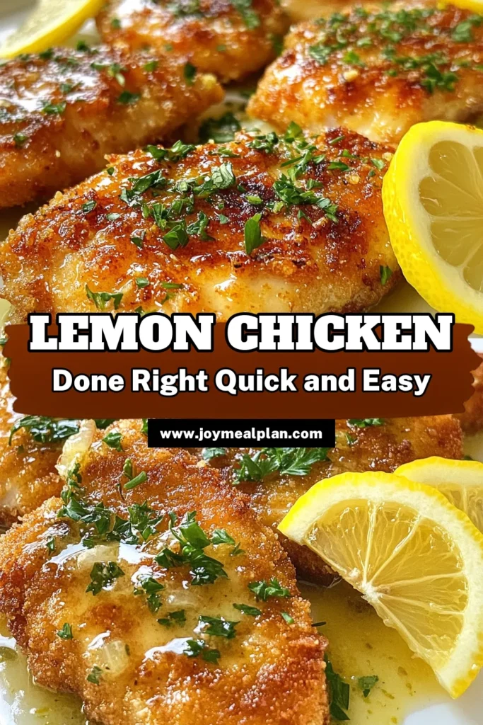 Discover this delicious lemon chicken recipe that combines the perfect crunch of panko chicken with a zesty lemon-garlic sauce. Enjoy crispy lemon chicken that’s sure to impress your family and friends. This chicken romano dish is simple to prepare and full of flavor, making it the ideal fried chicken with lemon sauce. Save this panko chicken recipe for a dinner that’s anything but ordinary! #LemonChicken #ChickenRomano #CrispyChicken #PankoChickenRecipe