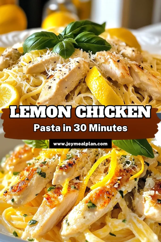 Savor the flavors of this Lemon Chicken Pasta, a delightful dish that's both creamy and zesty! This easy lemon garlic pasta combines tender chicken with a luscious lemon sauce for a meal that's quick to prepare, perfect for busy weeknights. Impress your family with this creamy lemon pasta recipe or zesty chicken linguine that everyone will love. Try it today and elevate your dinner game! #LemonChickenPasta #CreamyPasta #PastaRecipes #EasyCooking