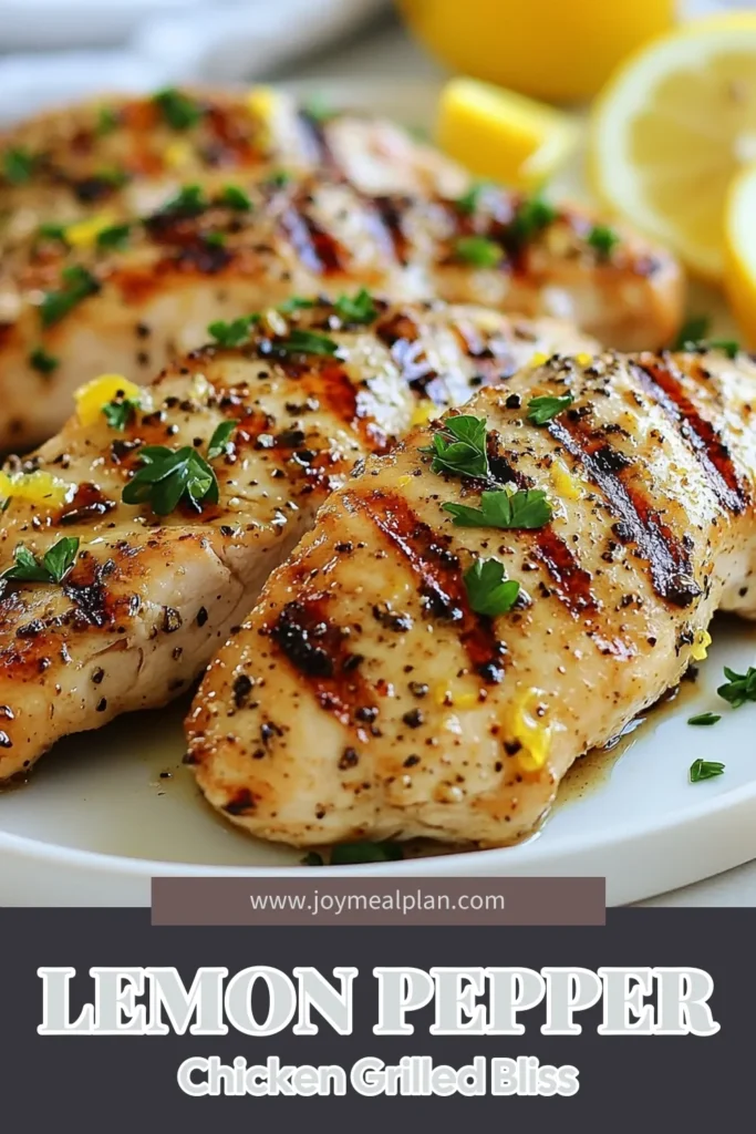 Discover the ultimate Lemon Pepper Chicken recipe that's perfect for a healthy dinner! This grilled chicken with lemon features an easy chicken marinade combining fresh lemon juice, zest, and spices for an unforgettable flavor. Enjoy a delicious and nutritious meal with these healthy grilled chicken recipes that will satisfy your cravings. Try this lemon chicken dinner idea tonight and impress your family! Save this recipe for later! #LemonPepperChicken #GrilledChicken #HealthyRecipes #EasyDinnerIdeas