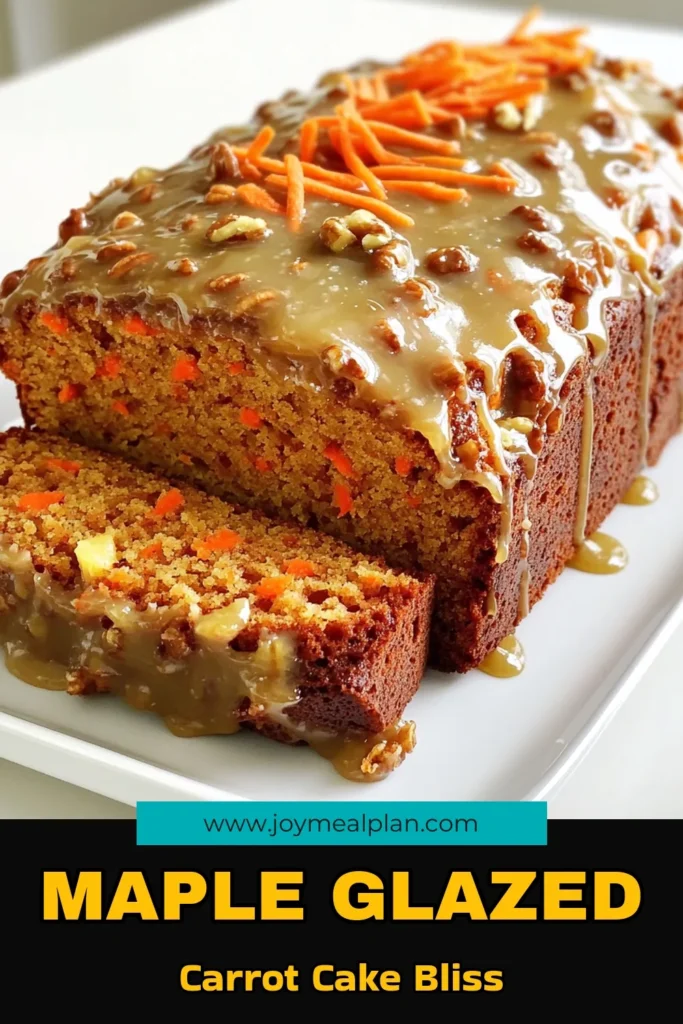 Indulge in the deliciousness of Maple Glazed Carrot Cake Loaf, a perfect treat for any occasion! This moist loaf is packed with fresh carrots, sweet pineapple, and a luscious maple glaze that will have everyone asking for seconds. Discover the simple steps to create this mouthwatering dessert, and bring a taste of comfort to your kitchen. Click to explore the recipe and elevate your baking game today! #CarrotCake #BakingRecipes #MapleGlaze #DessertLovers