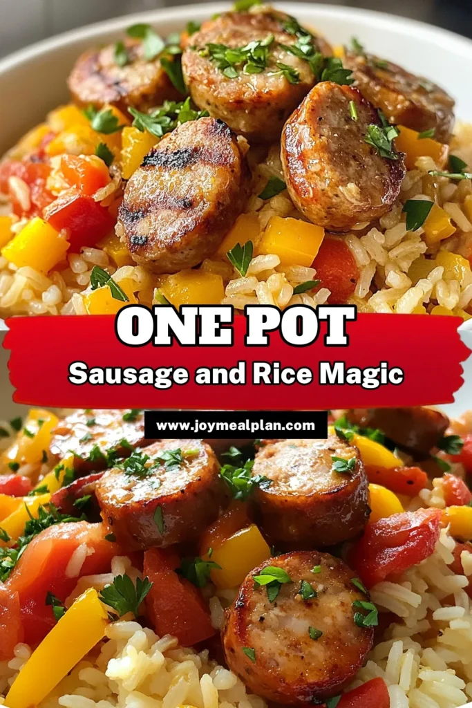 Looking for an easy weeknight dinner? Try this delicious one pot sausage and rice recipe featuring smoky chicken sausage and vibrant veggies. The smoked paprika rice adds a delightful kick to the classic rice and sausage skillet. Perfect for busy nights, this chicken sausage recipe is not only simple but also a crowd-pleaser! Don’t miss out—save this recipe for your next meal! #OnePotSausageAndRice #EasyWeeknightDinner #ChickenSausageRecipe #RiceAndSausageSkillet