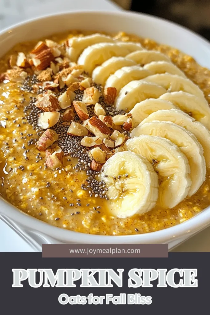 Start your morning right with these delicious pumpkin spice overnight oats! This healthy pumpkin oats recipe is perfect for busy days, offering an easy overnight oats with pumpkin that’s both satisfying and nutritious. Made with chia seeds for added fiber, this vegan pumpkin spice breakfast is a great way to fuel your day. Try this chia seed pumpkin oatmeal today and enjoy a delightful start! Save this recipe for later! #PumpkinSpice #OvernightOats #VeganBreakfast #HealthyEating