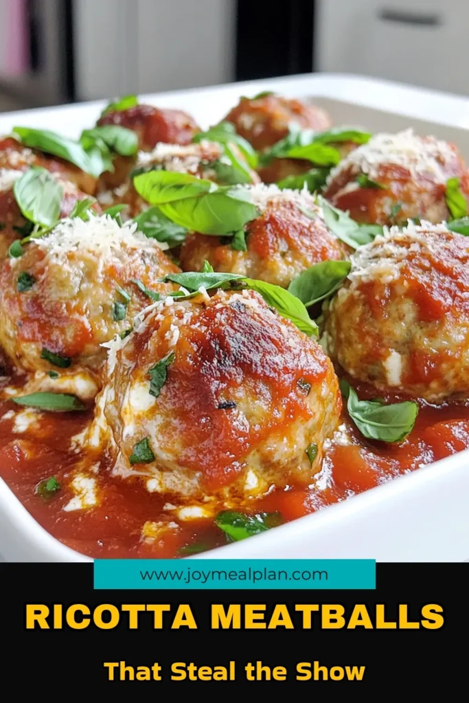 Treat your taste buds to Ricotta Meatballs Delight, a mouthwatering fusion of ground beef and creamy ricotta that will leave everyone asking for seconds! This simple recipe guides you through creating tender meatballs, perfectly baked in rich marinara sauce. Perfect for family dinners or entertaining friends, these meatballs are a crowd-pleaser! Click to discover the full recipe and elevate your meal tonight! #RicottaMeatballs #EasyRecipes #DinnerIdeas #ComfortFood