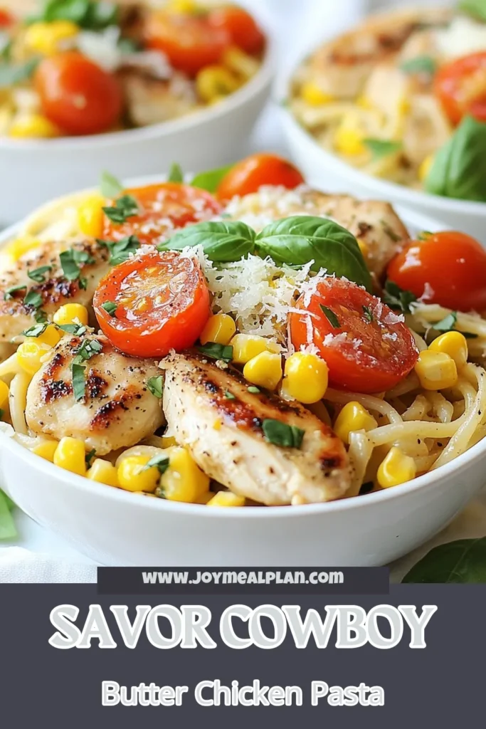 Indulge in a delicious Cowboy Butter Chicken Linguine, perfect for any quick dinner! This Chicken Linguine recipe features tender chicken, creamy Cowboy Butter, and vibrant veggies for a satisfying meal. In just 30 minutes, you can whip up this easy chicken pasta that's great for busy nights. Save this recipe now for a delightful and comforting pasta dish that everyone will love! #CowboyButterChicken #EasyChickenPasta #CreamyPastaDishes #QuickDinnerRecipe