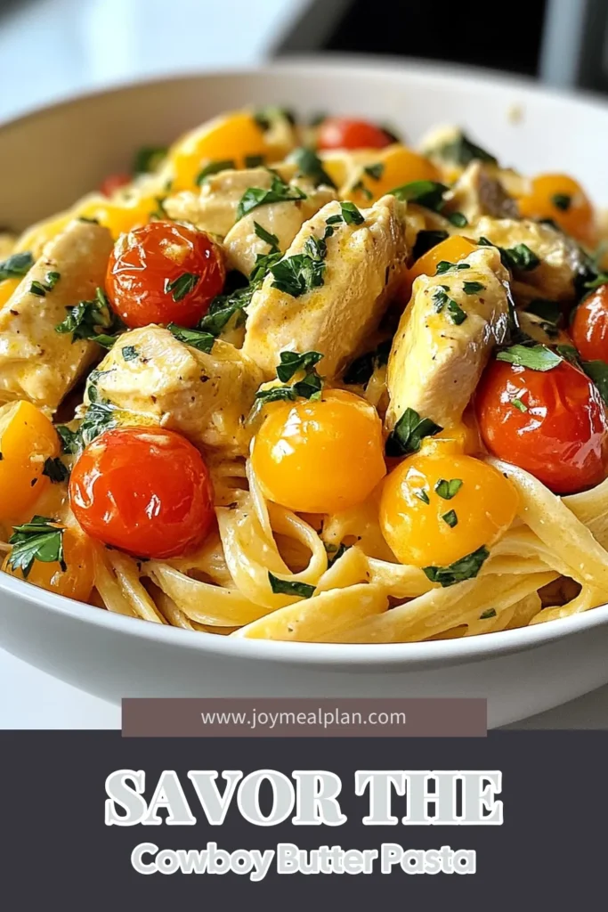 Indulge in this delicious Cowboy Butter Chicken Linguine! This creamy linguine with chicken is a must-try chicken linguine recipe perfect for pasta lovers. With flavorful garlic butter chicken pasta made in one pot, it’s quick and easy. Enjoy tender chicken, vibrant veggies, and a rich sauce that ties everything together. Click for the full recipe and elevate your dinner tonight! #CowboyButterChicken #ChickenLinguineRecipe #GarlicButterChickenPasta #OnePotPasta