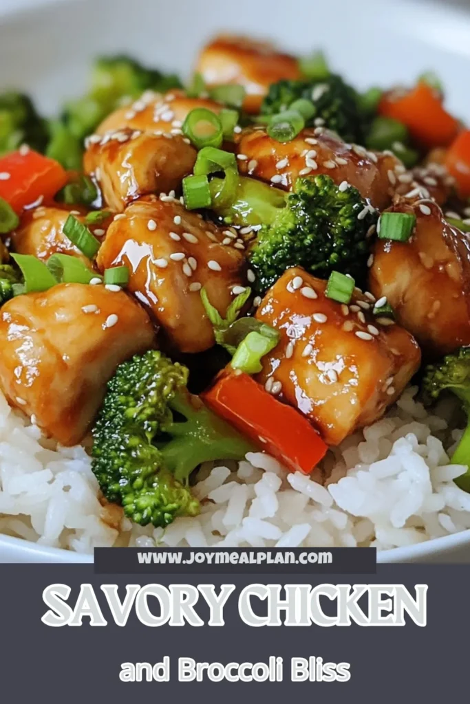 Discover the ultimate chicken and broccoli recipe that's perfect for a busy weeknight! This healthy chicken stir-fry combines tender chicken and vibrant broccoli in a savory sauce made with low-sodium soy sauce and sesame oil. Ready in just 25 minutes, it’s a quick savory chicken dish you’ll love. Serve it over rice or quinoa for a delicious meal. Save this sesame oil chicken recipe for a flavorful dinner tonight! #ChickenAndBroccoli #HealthyRecipes #QuickDinner #StirFry