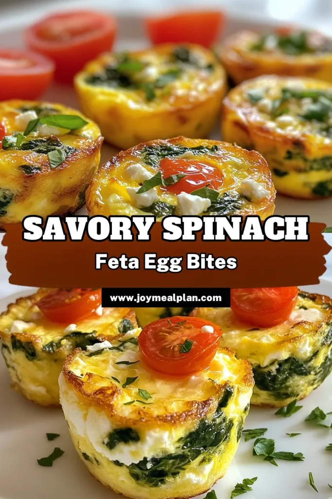 Discover the ultimate Healthy Egg Bite Recipe with these Savory Spinach Feta Egg Bites! Perfect for a quick Easy Spinach Feta Breakfast or a delicious Spinach Feta Snack Recipe, these Muffin Tin Egg Bites are a nutritious delight you can whip up in just 30 minutes. Packed with eggs, spinach, and feta, they're ideal for meal prep or a snack on-the-go. Save this recipe and enjoy a taste of wholesome goodness! #EggBites #HealthyRecipes #BreakfastIdeas #MealPrep