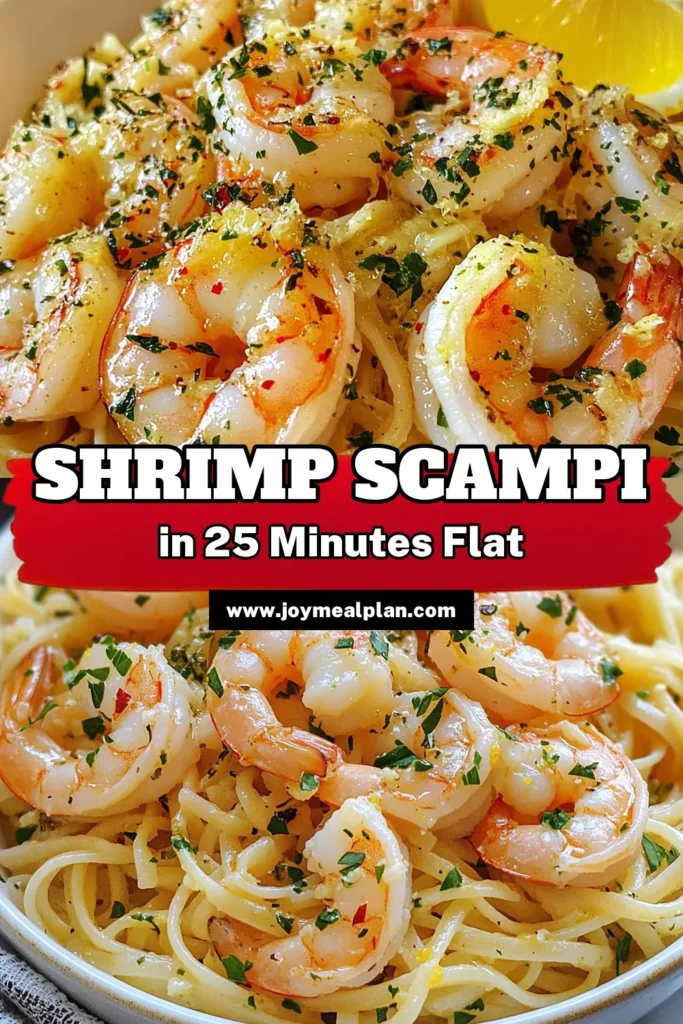 Indulge in this easy garlic butter shrimp scampi recipe that’s perfect for a quick shrimp dinner! With succulent shrimp and vibrant linguine, this garlic shrimp pasta recipe will impress your family and guests alike. In just 25 minutes, you can savor a mouthwatering dish that’s both flavorful and simple to make. Save this garlic butter shrimp scampi for your next meal! #ShrimpScampi #EasyDinner #PastaRecipes #SeafoodLovers